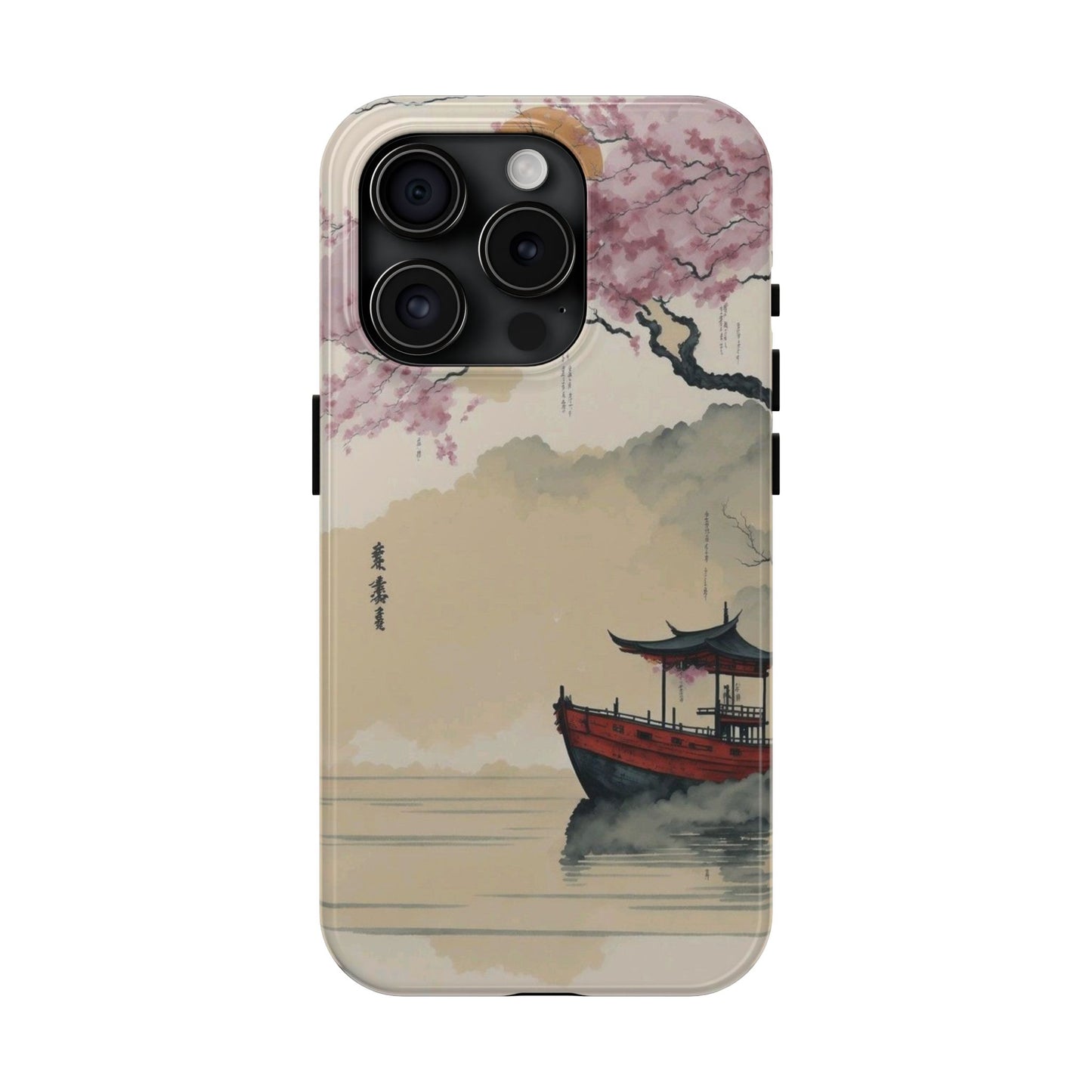 Cherry Blossom Boat iPhone Case