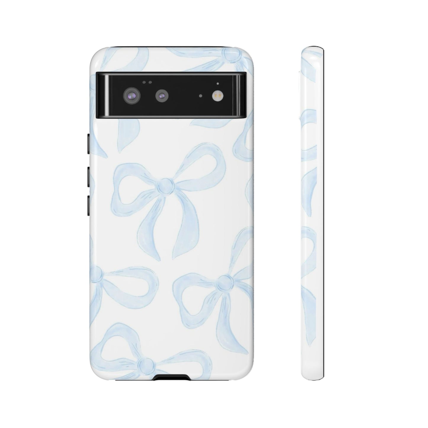 Blue Coquette Bow iPhone Case