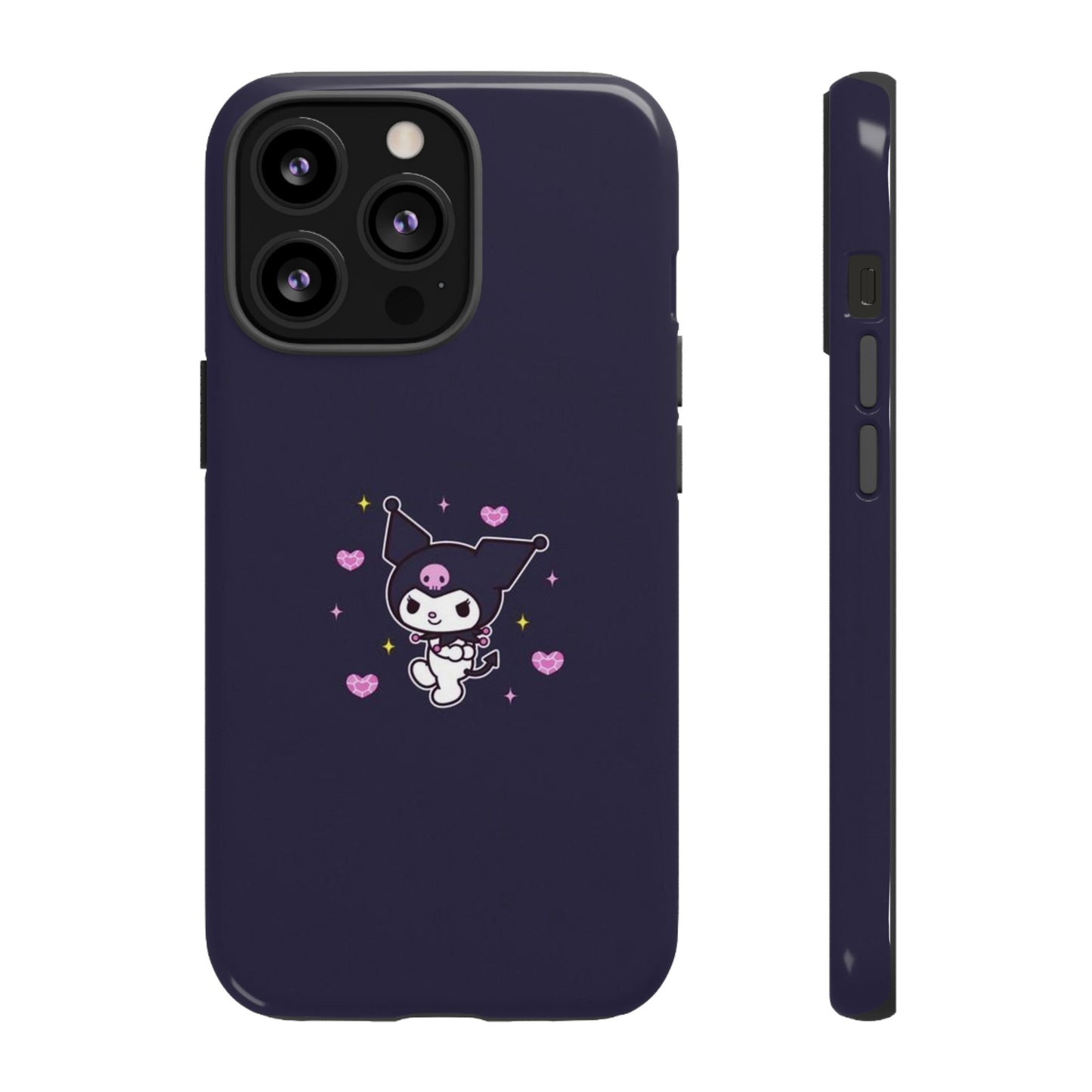 Navy Kuromi Hearts Phone Case