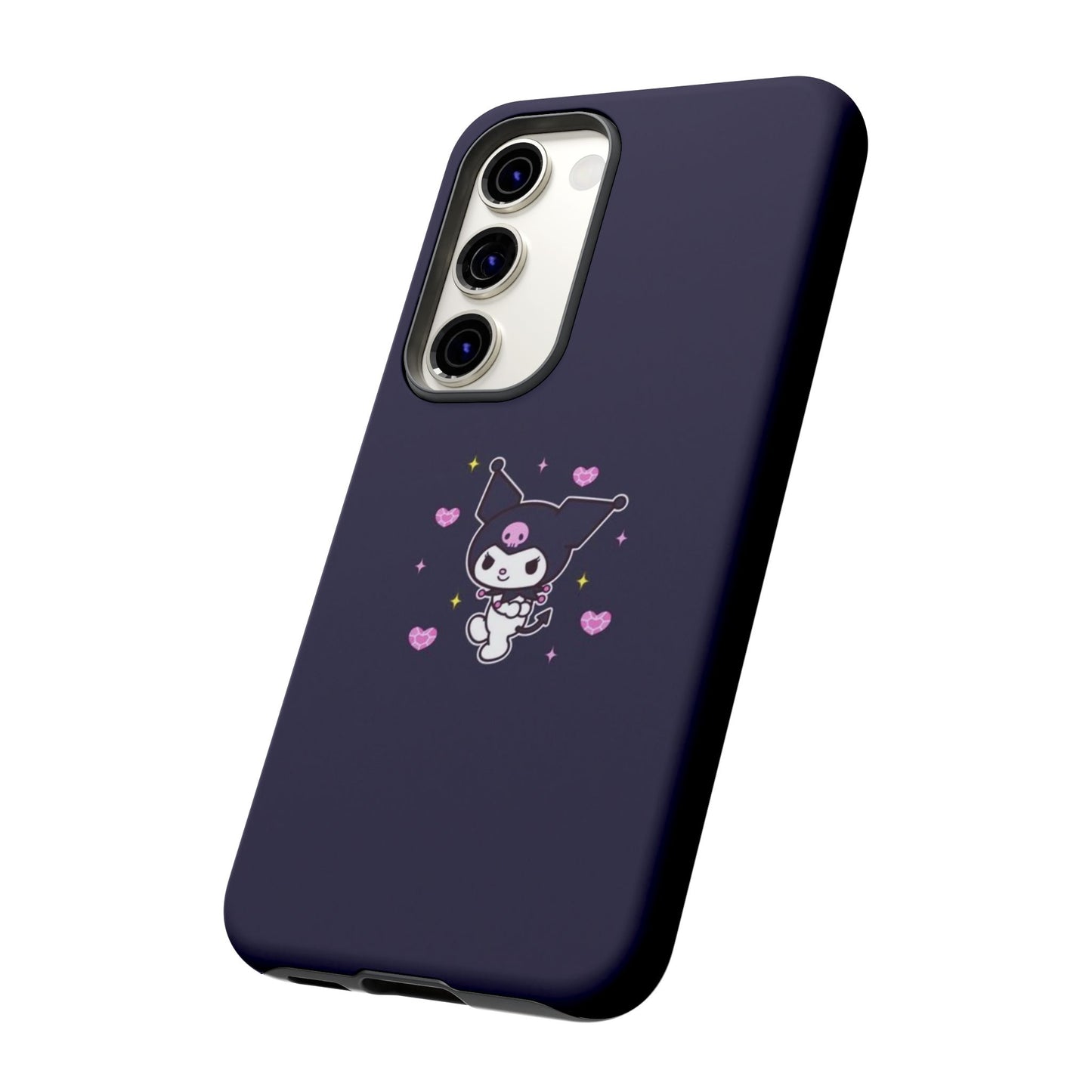 Navy Kuromi Hearts Phone Case