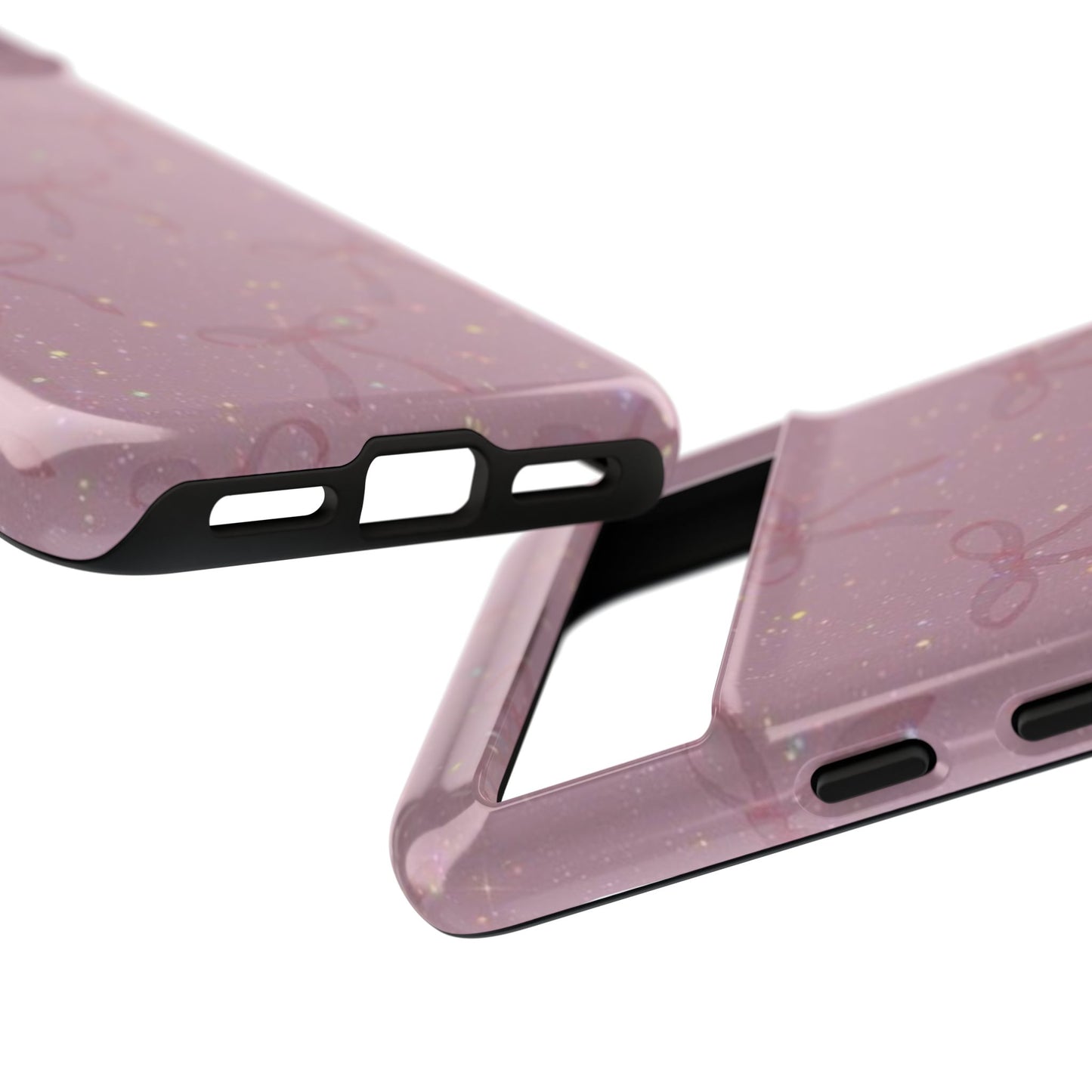 Pink Sparkly Bow Phone Case