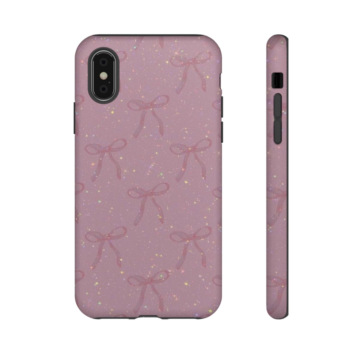 Pink Sparkly Bow Phone Case