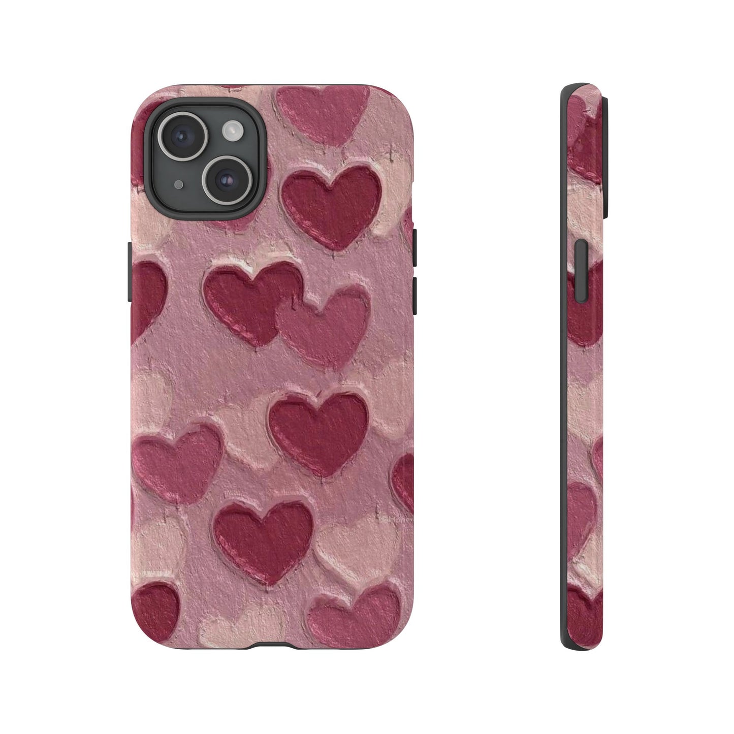 Pink Heart Chalk Wall Phone Case