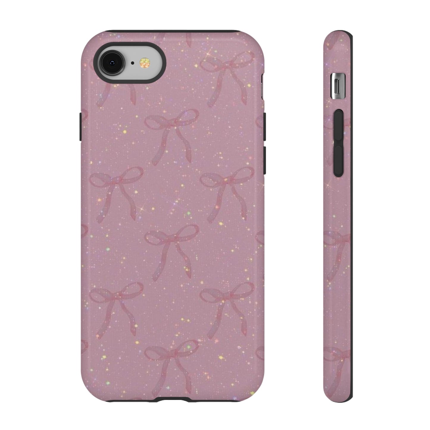 Pink Sparkly Bow Phone Case