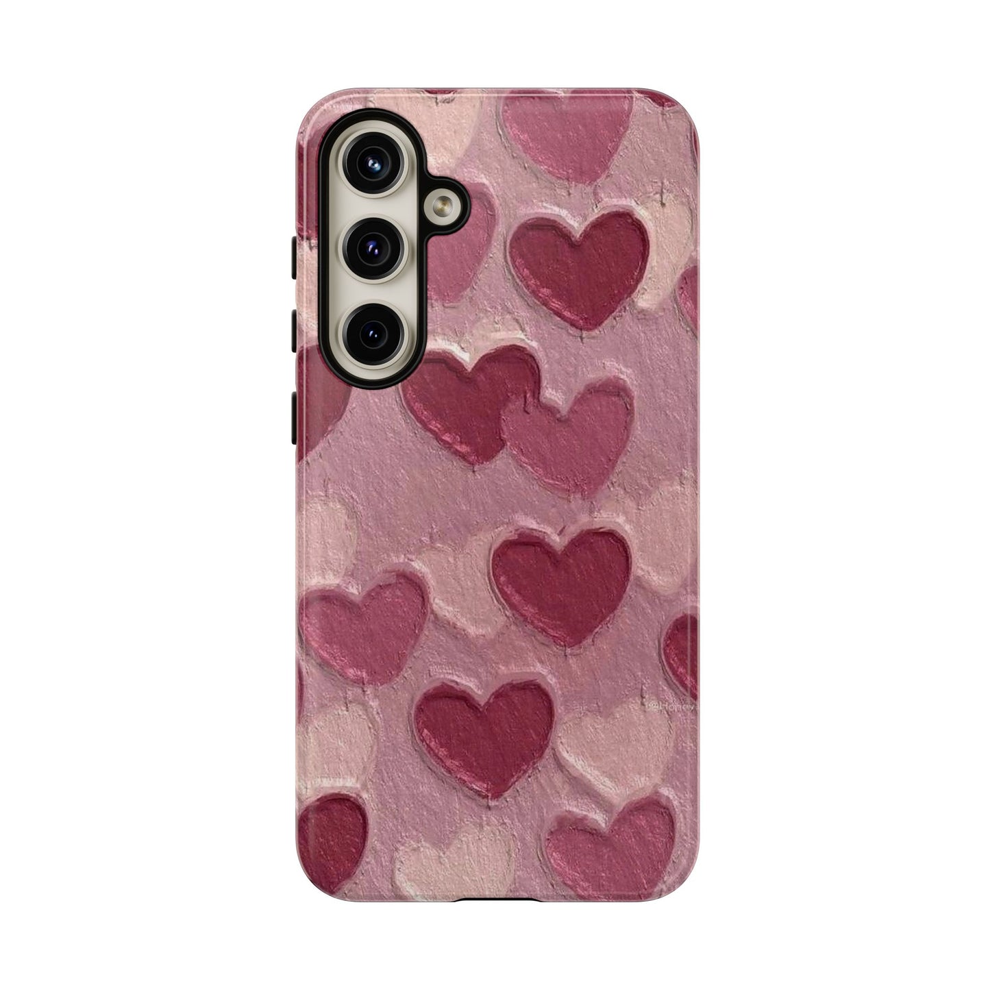 Pink Heart Chalk Wall Phone Case