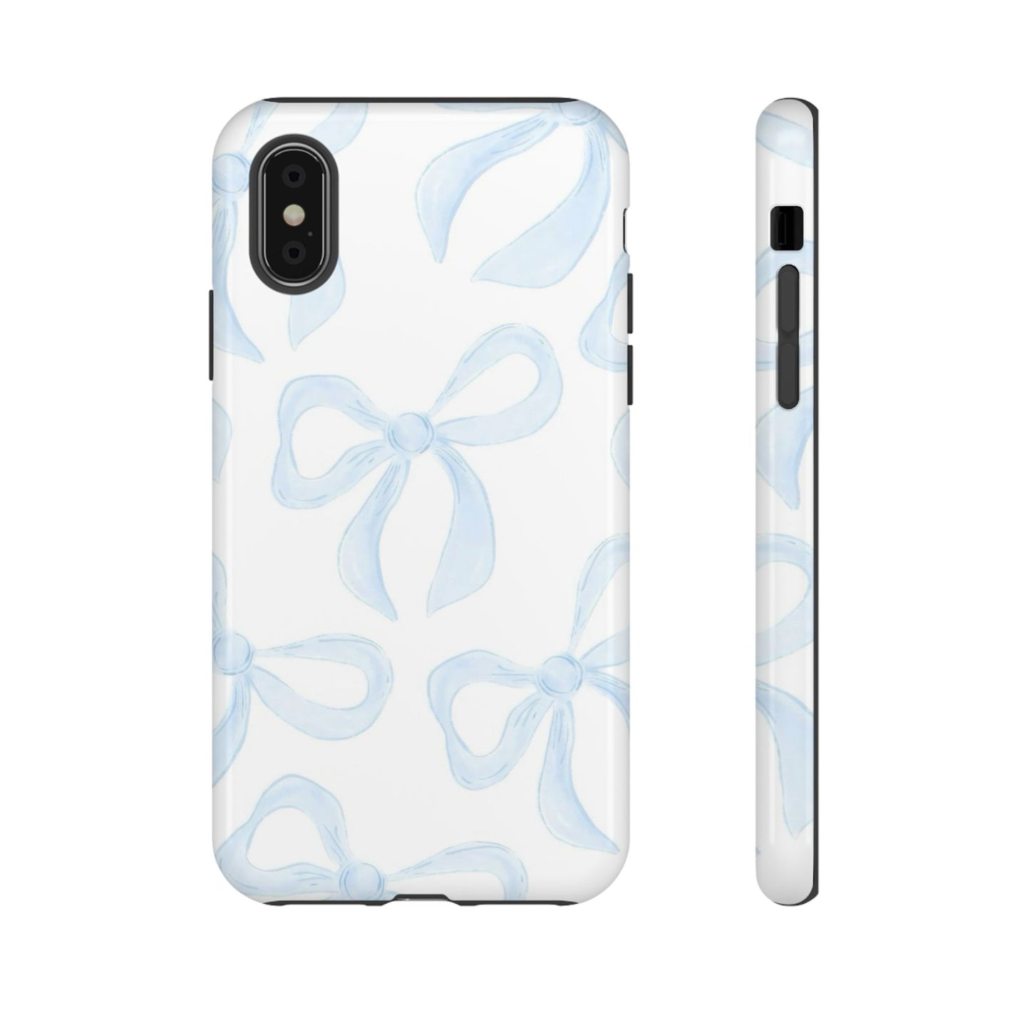 Blue Coquette Bow iPhone Case