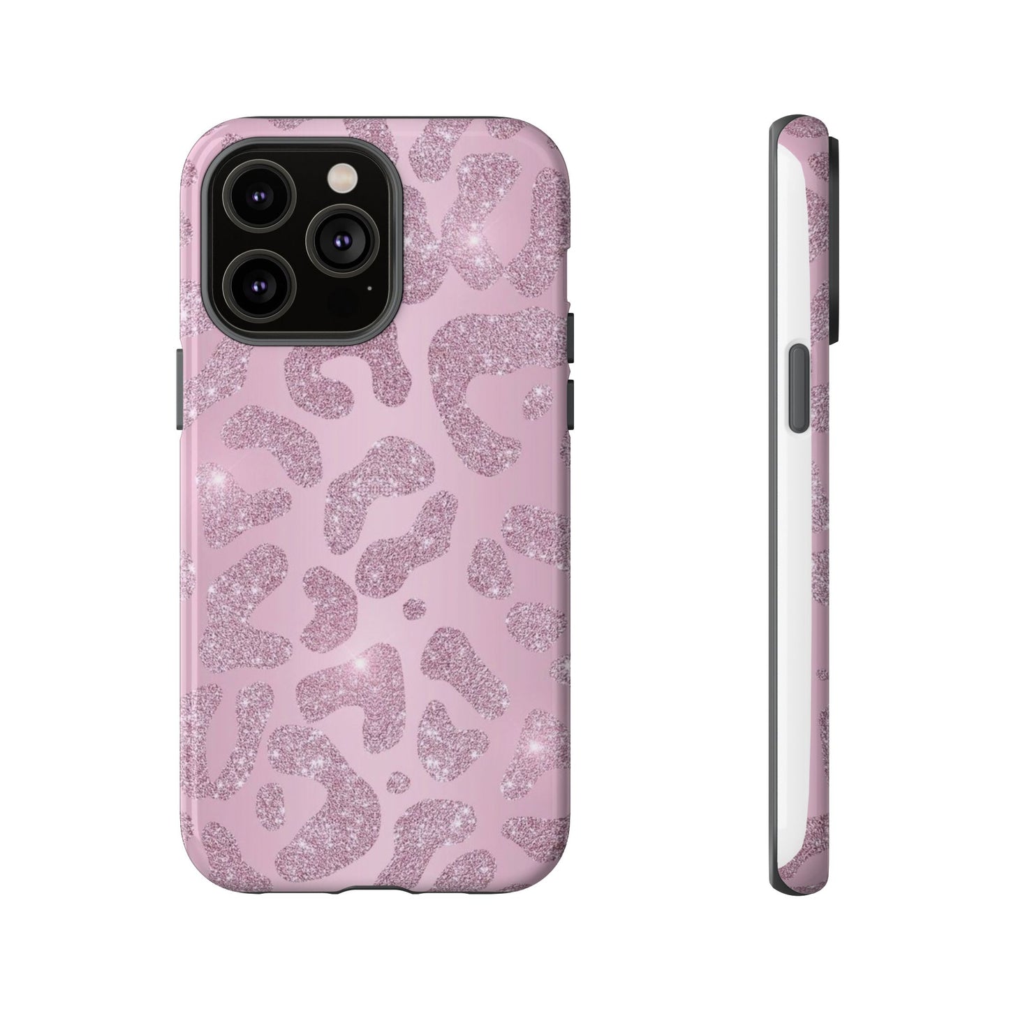 Pink Glitter Cheetah iPhone Case