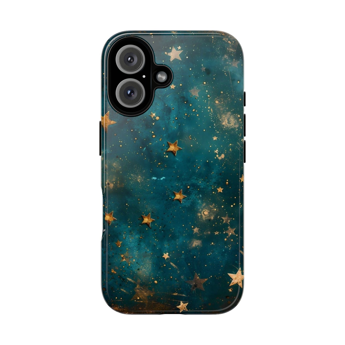 Celestial Gold Stars iPhone Case