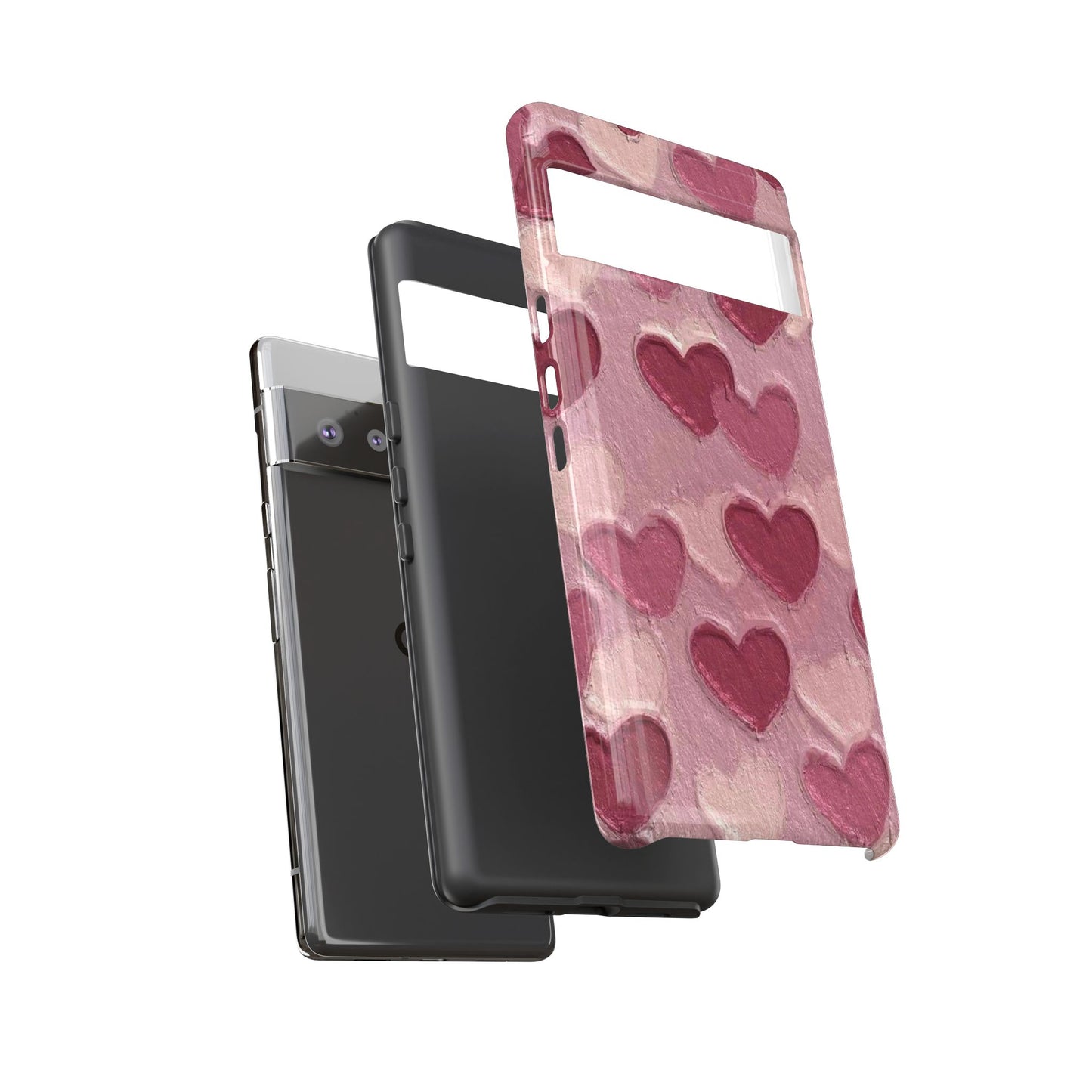 Pink Heart Chalk Wall Phone Case