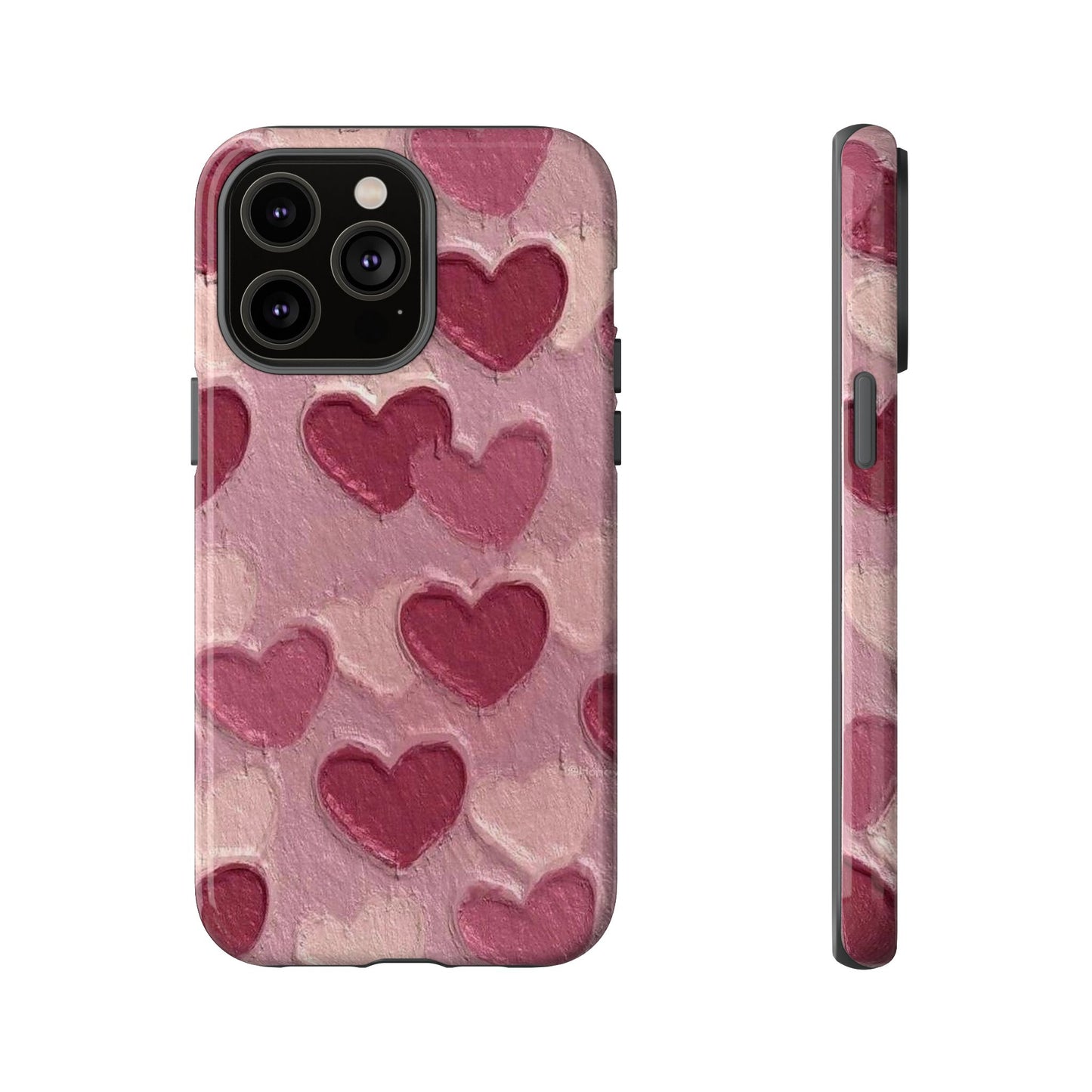 Pink Heart Chalk Wall Phone Case