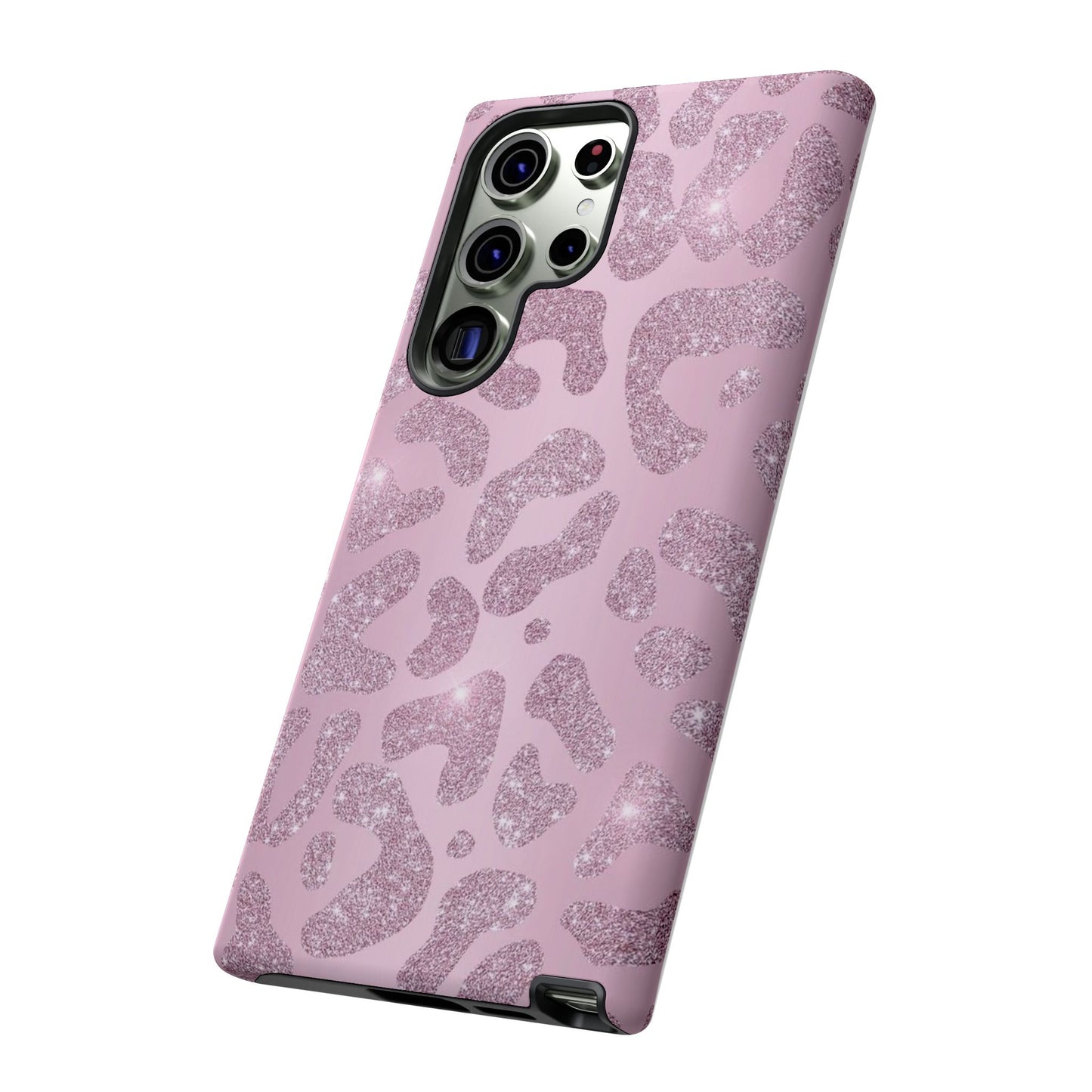 Pink Glitter Cheetah iPhone Case