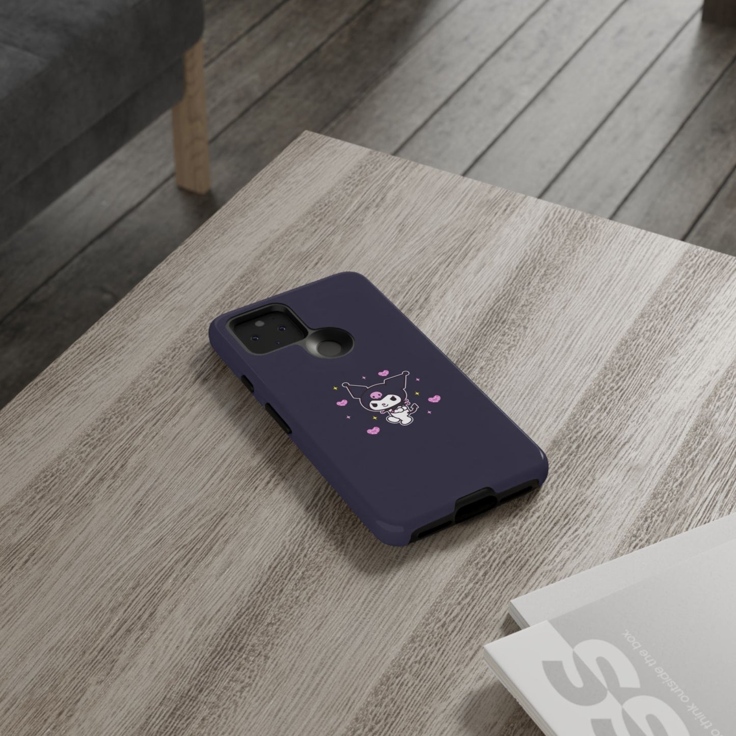 Navy Kuromi Hearts Phone Case