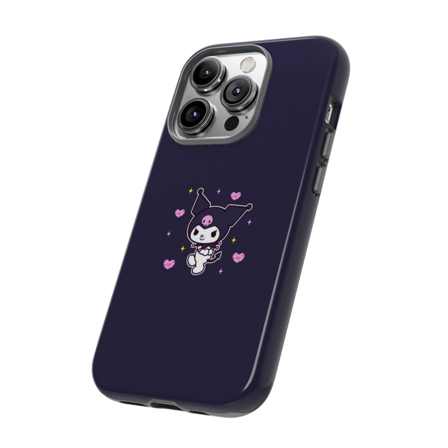 Navy Kuromi Hearts Phone Case