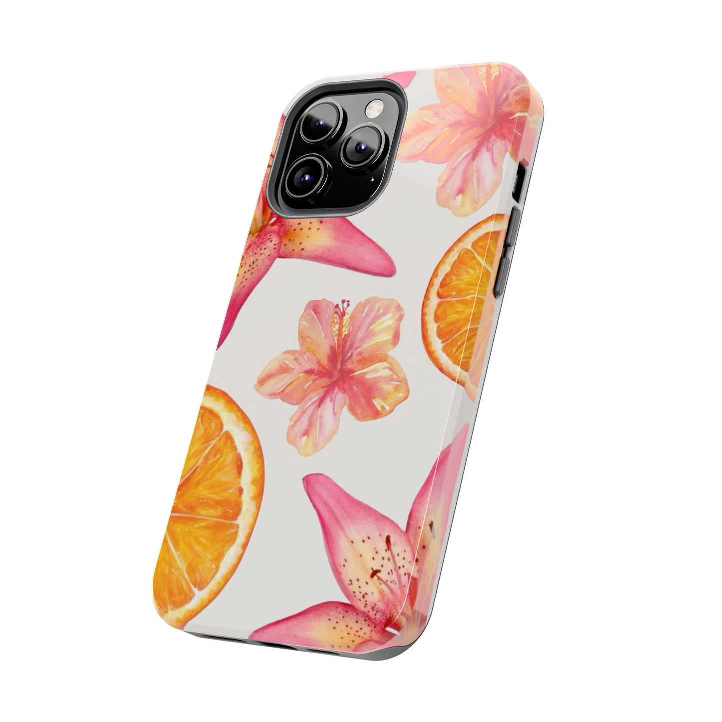 Orange Hibiscus iPhone Case