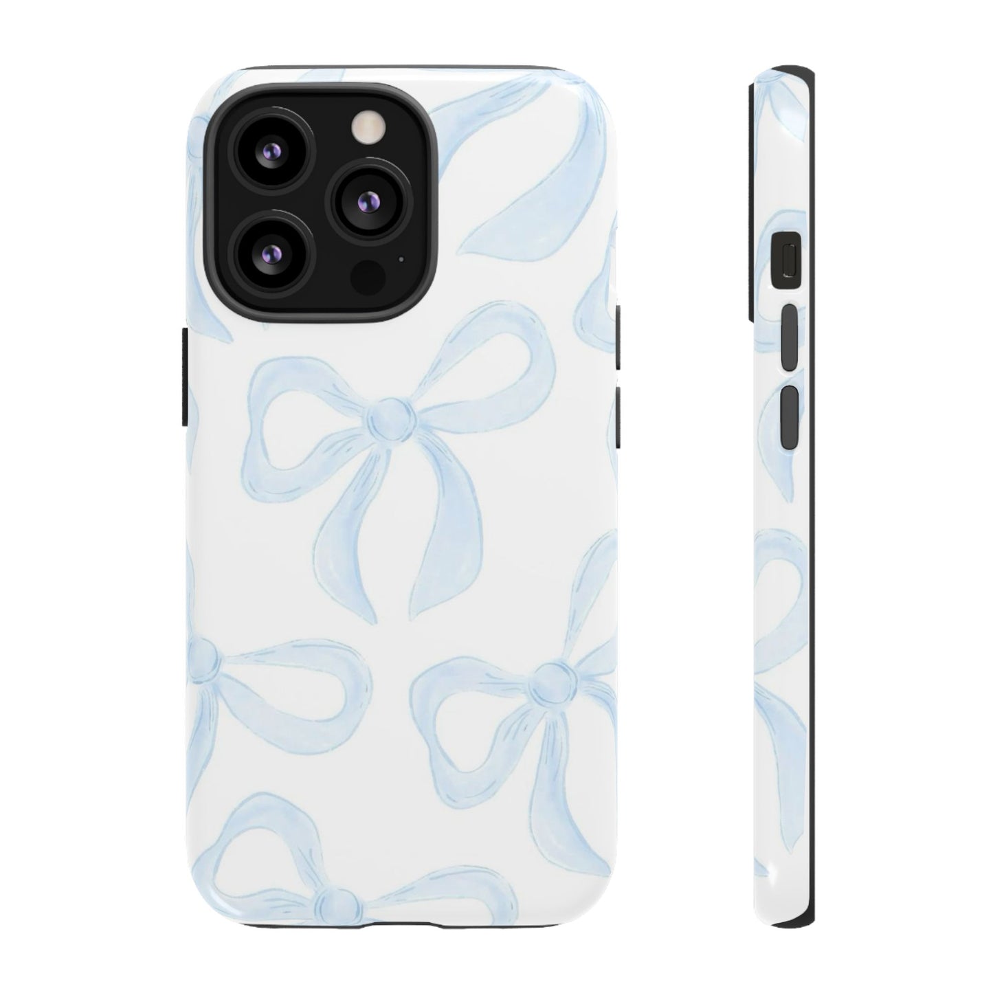 Blue Coquette Bow iPhone Case