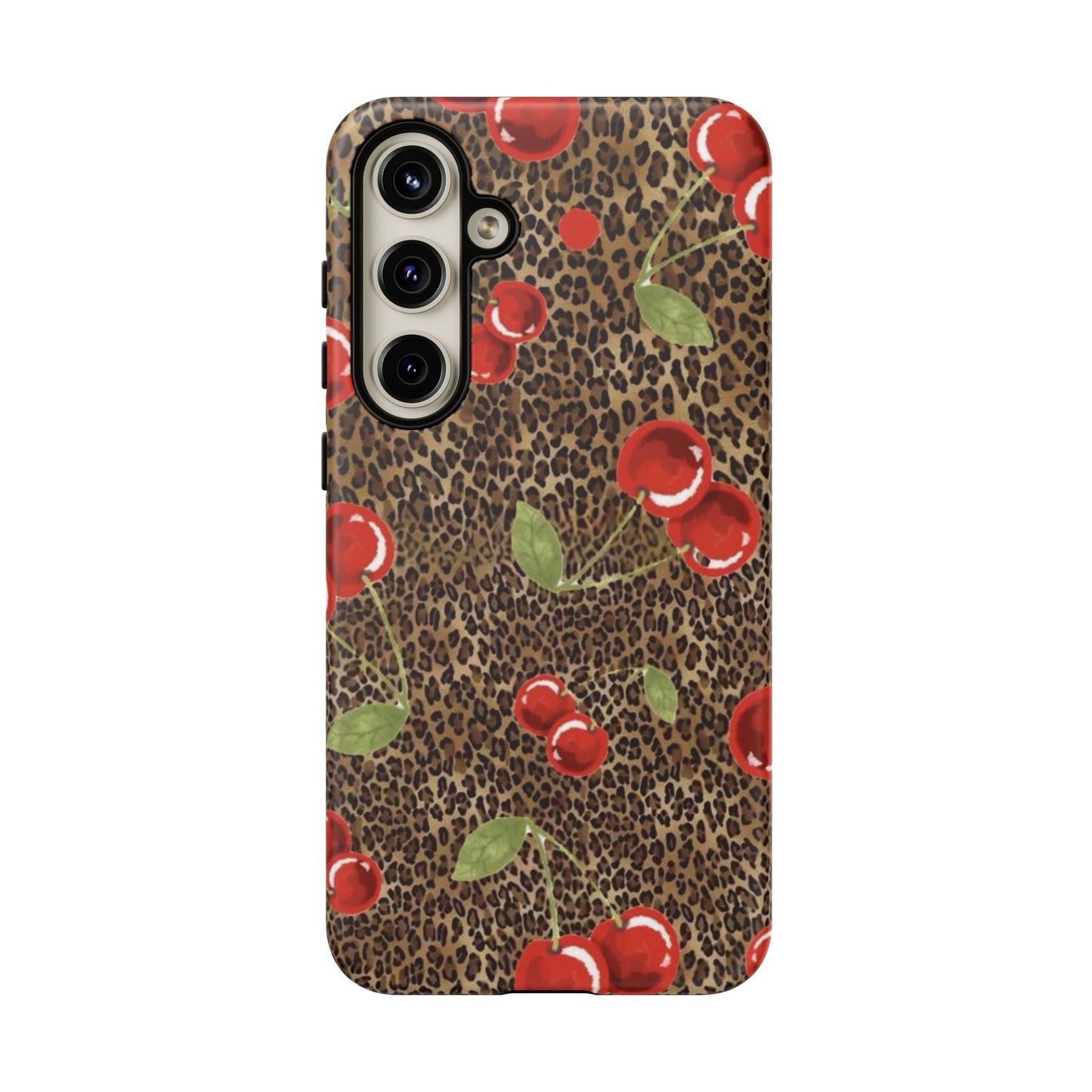 Leopard Cherries iPhone Case