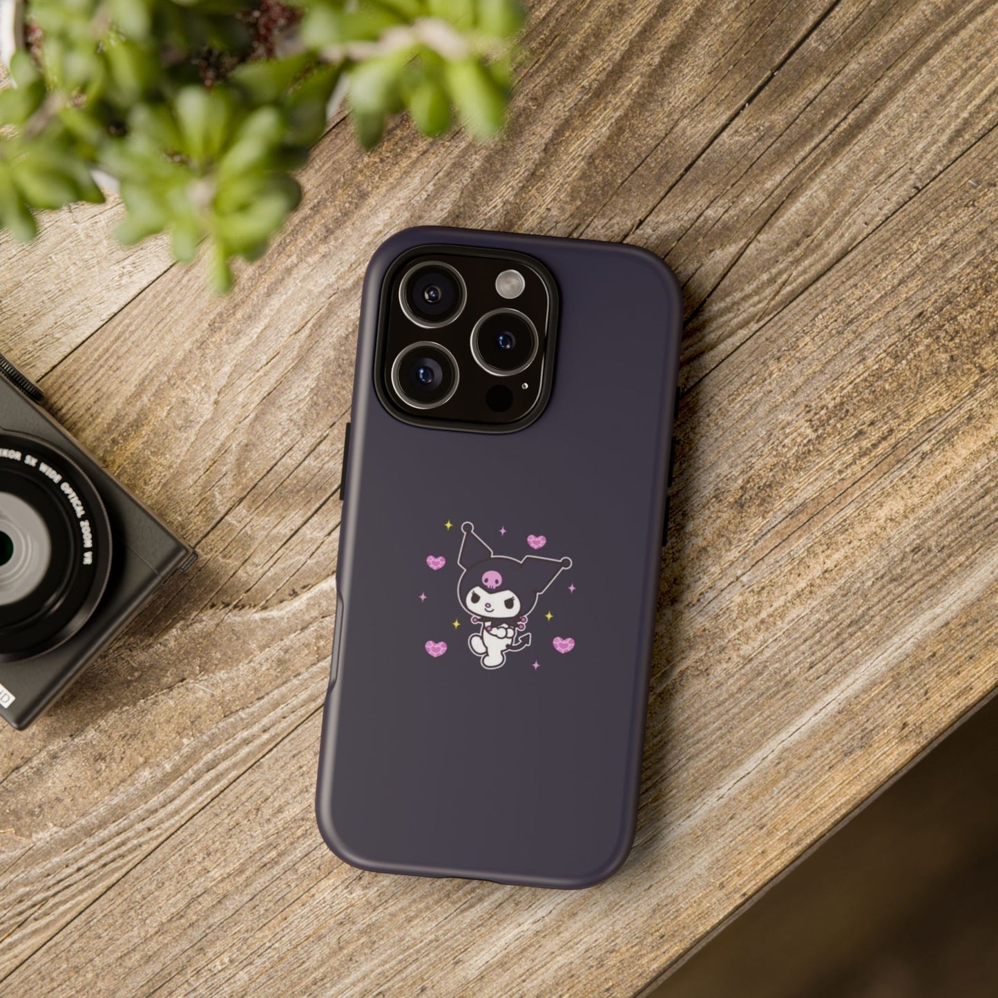 Navy Kuromi Hearts Phone Case