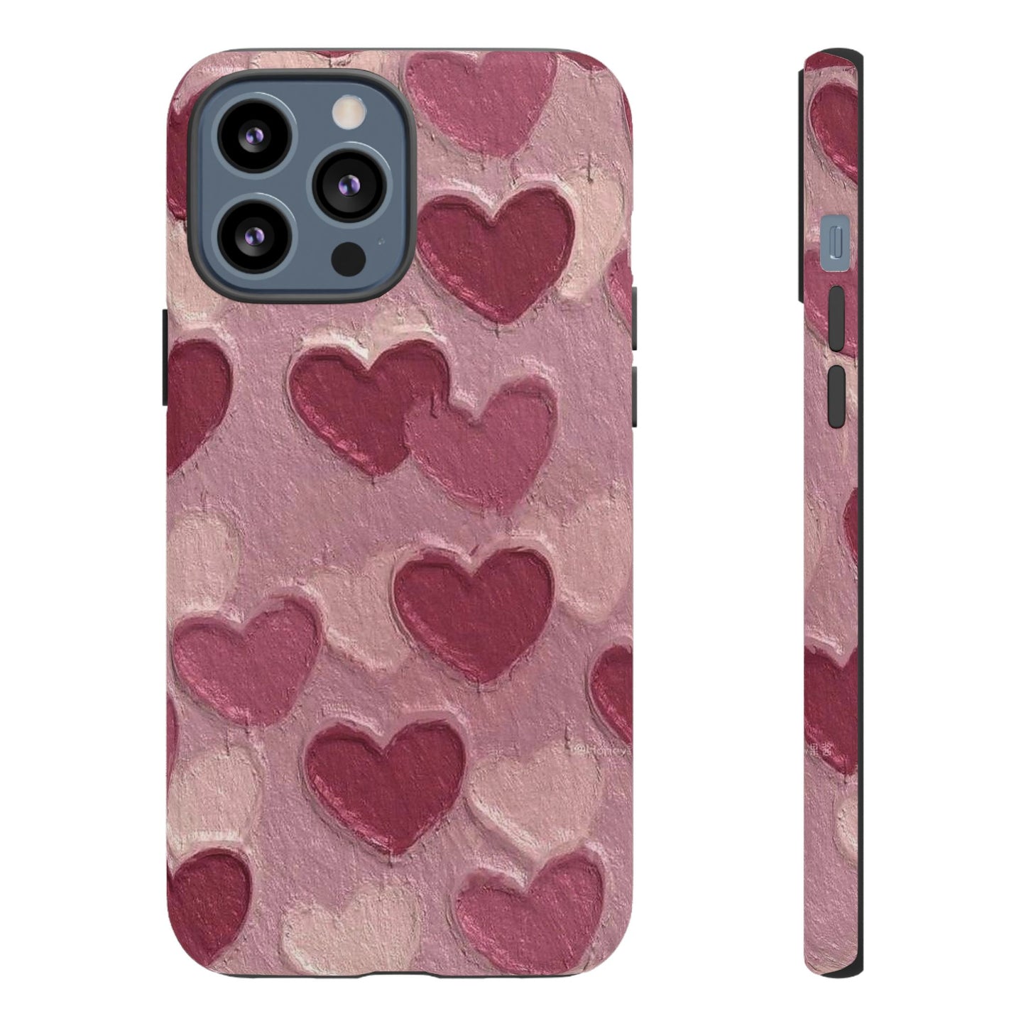 Pink Heart Chalk Wall Phone Case