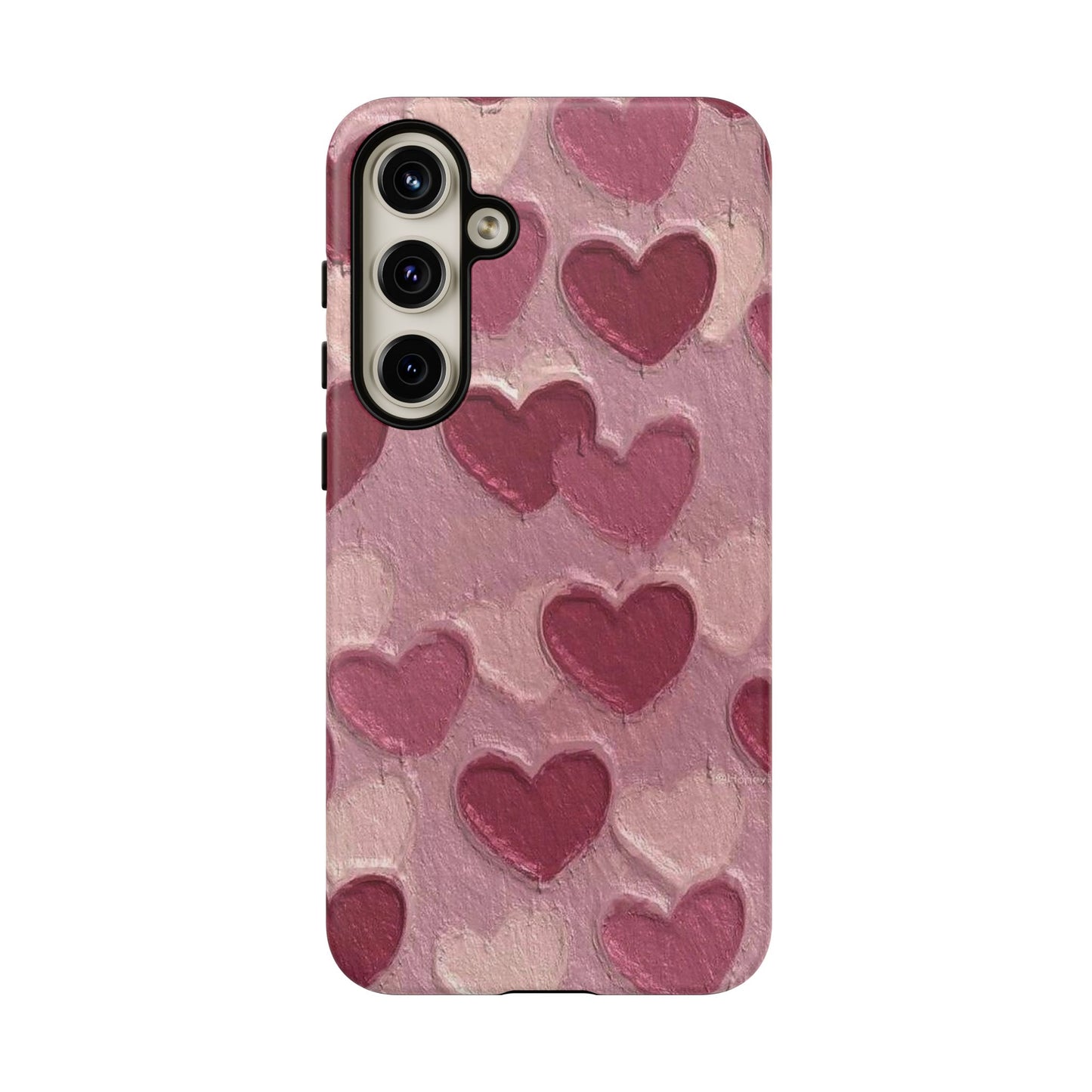 Pink Heart Chalk Wall Phone Case