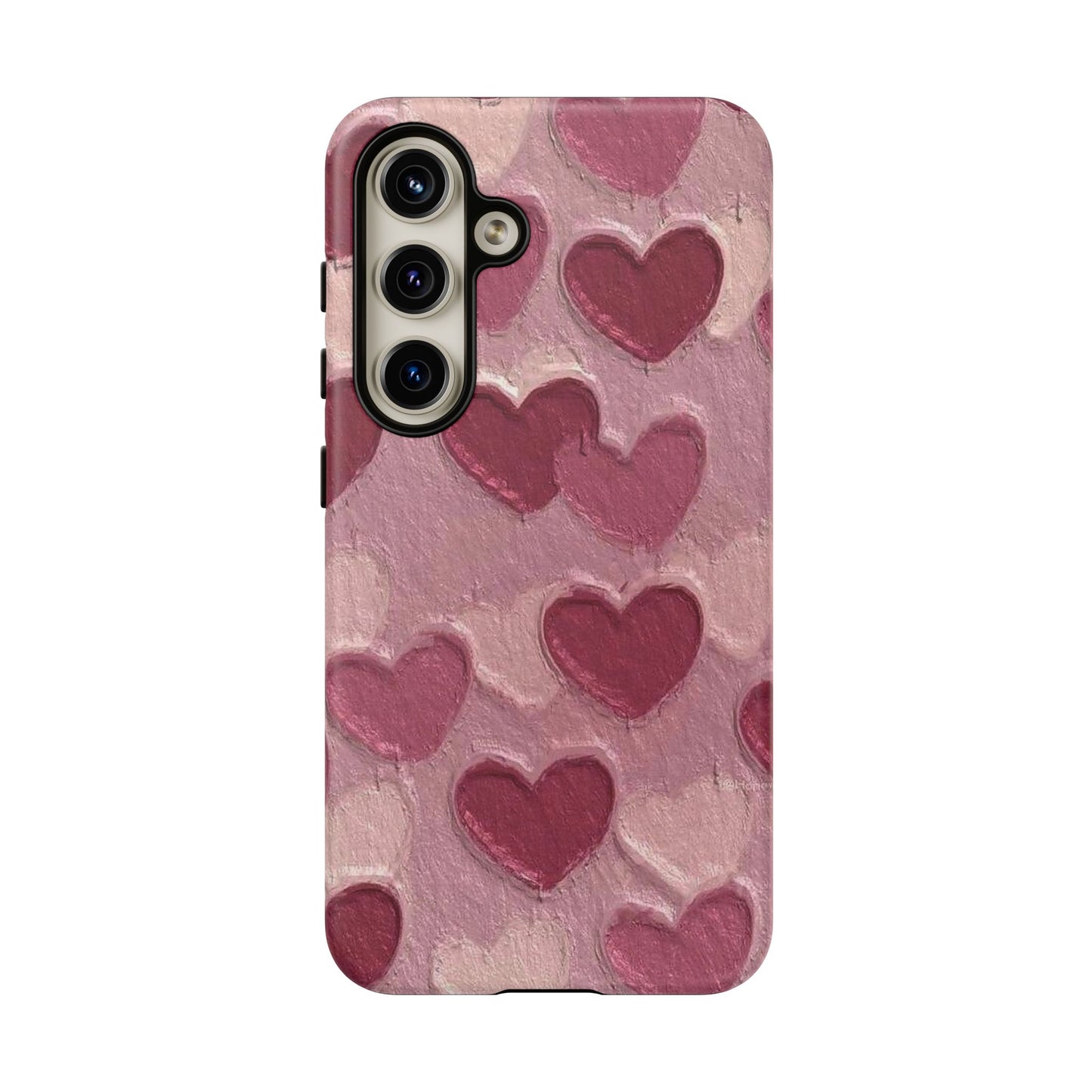 Pink Heart Chalk Wall Phone Case