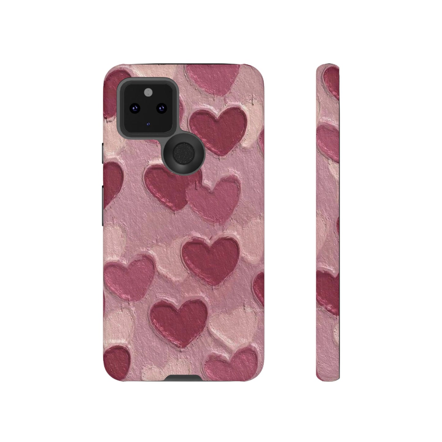 Pink Heart Chalk Wall Phone Case