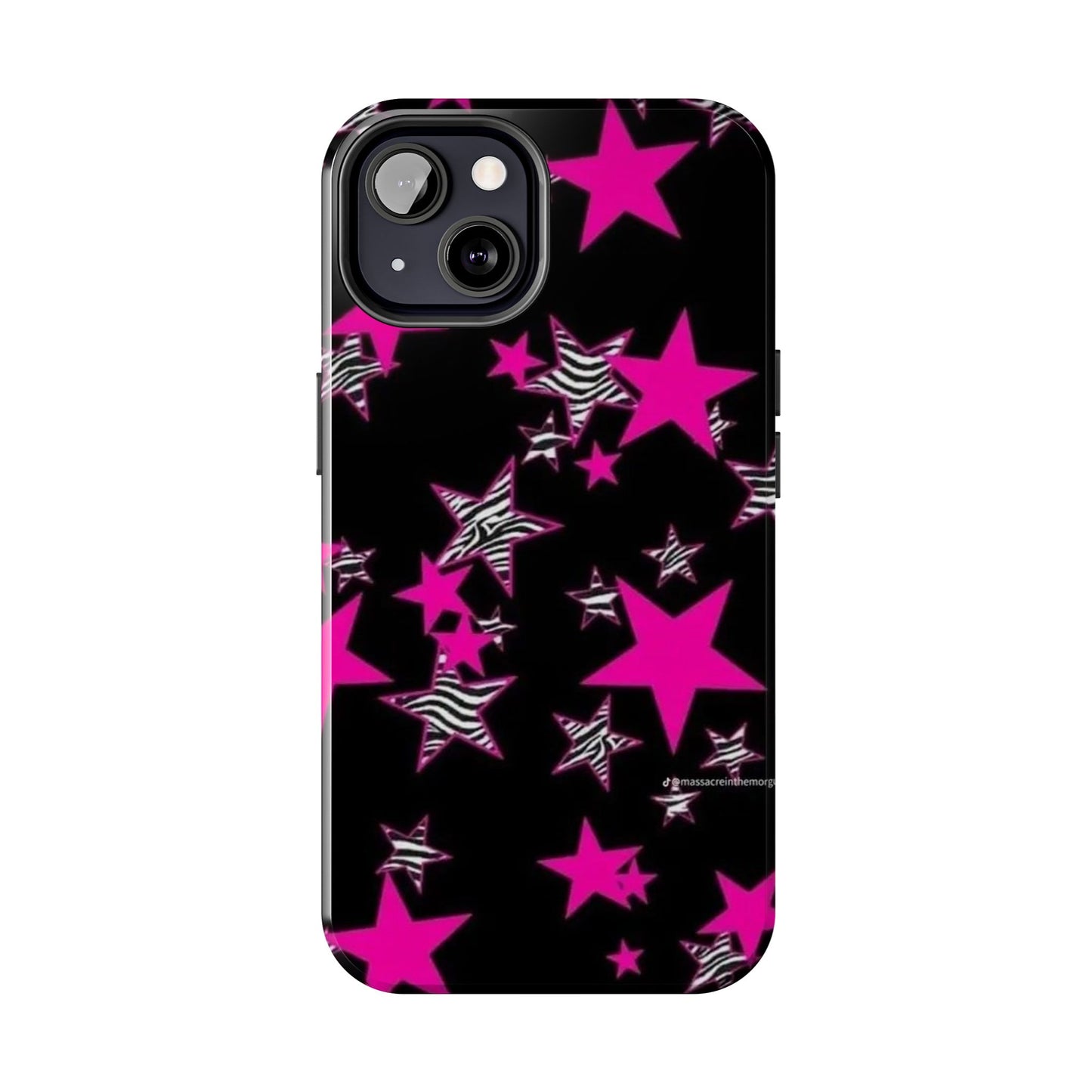 Pink & Zebra Stars iPhone Case