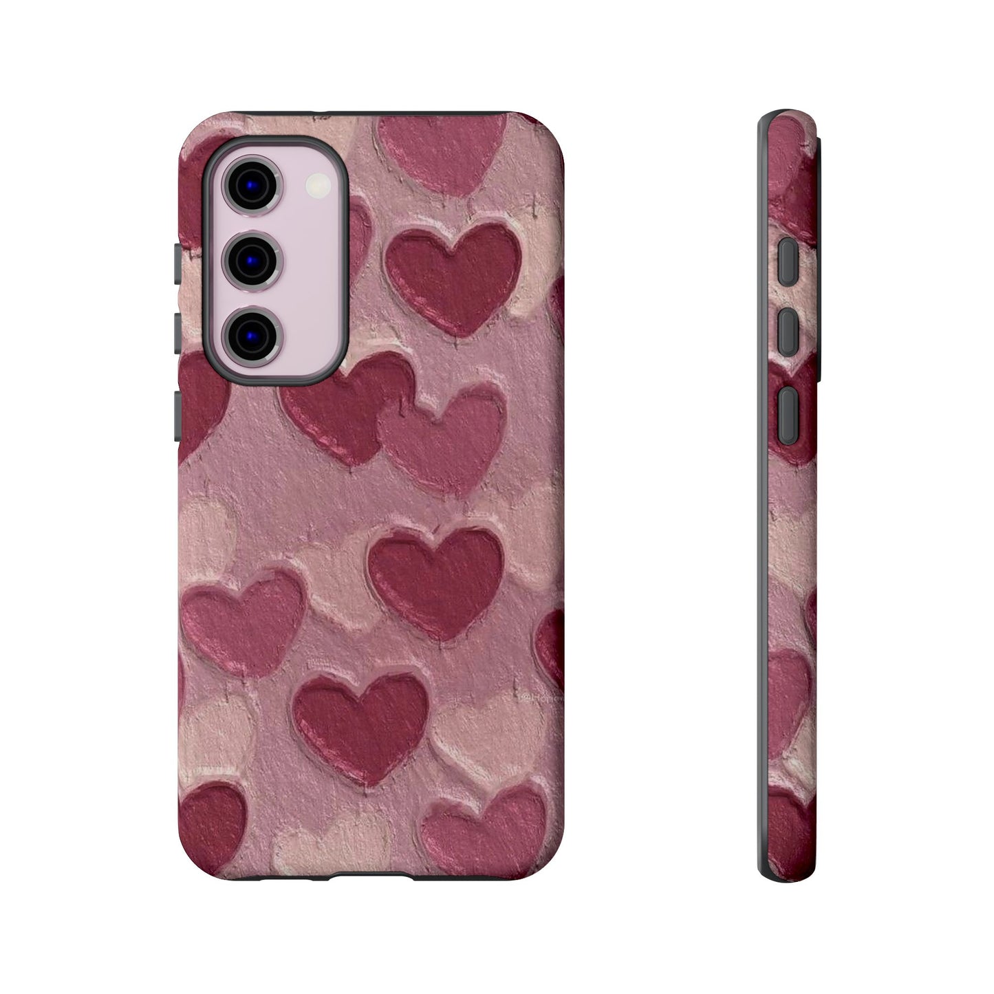 Pink Heart Chalk Wall Phone Case