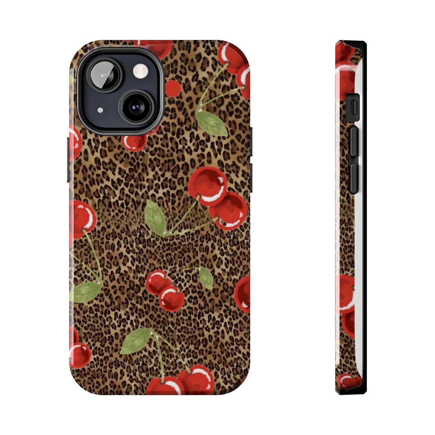 Leopard Cherries iPhone Case