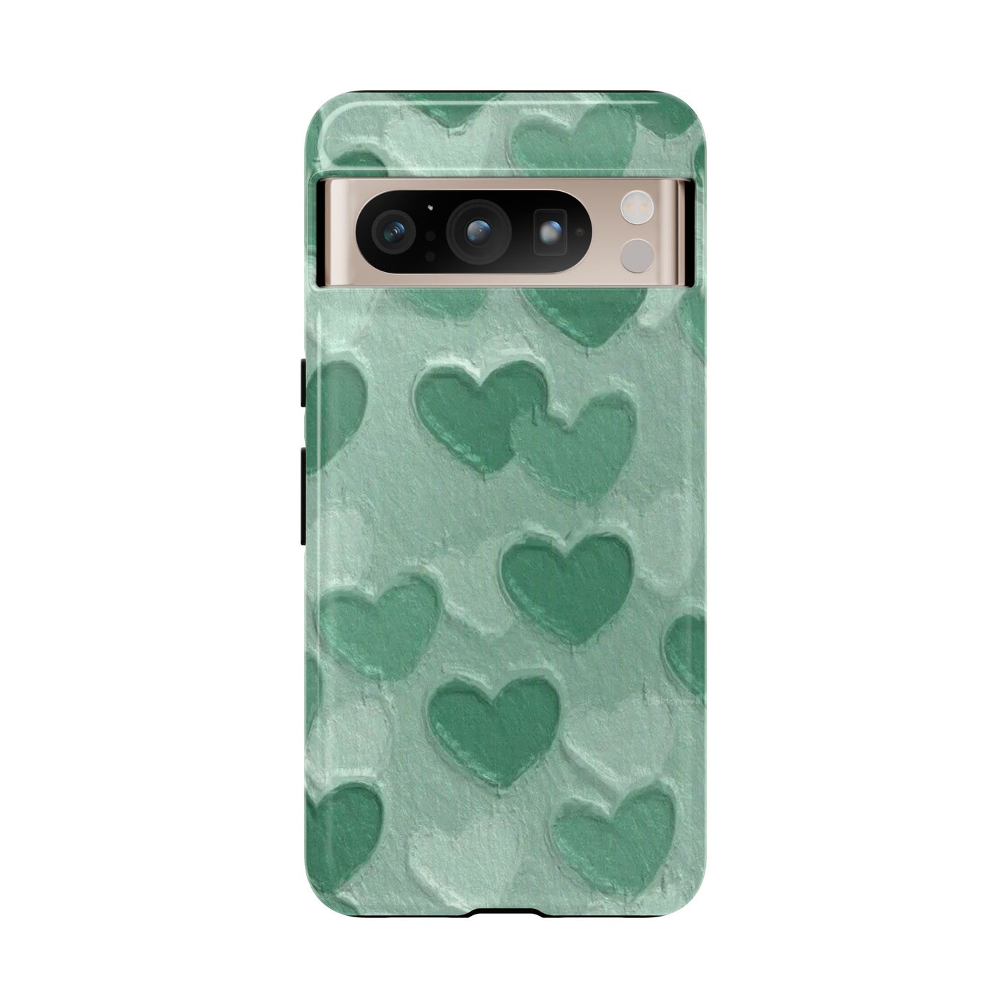 Green Heart Chalk Wall Phone Case