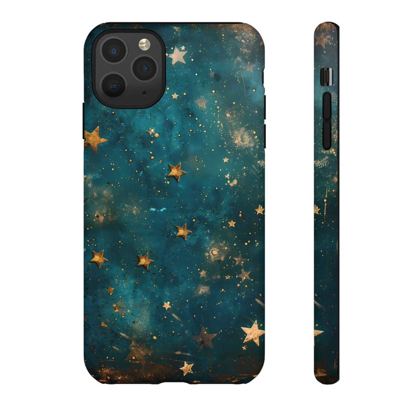 Celestial Gold Stars iPhone Case