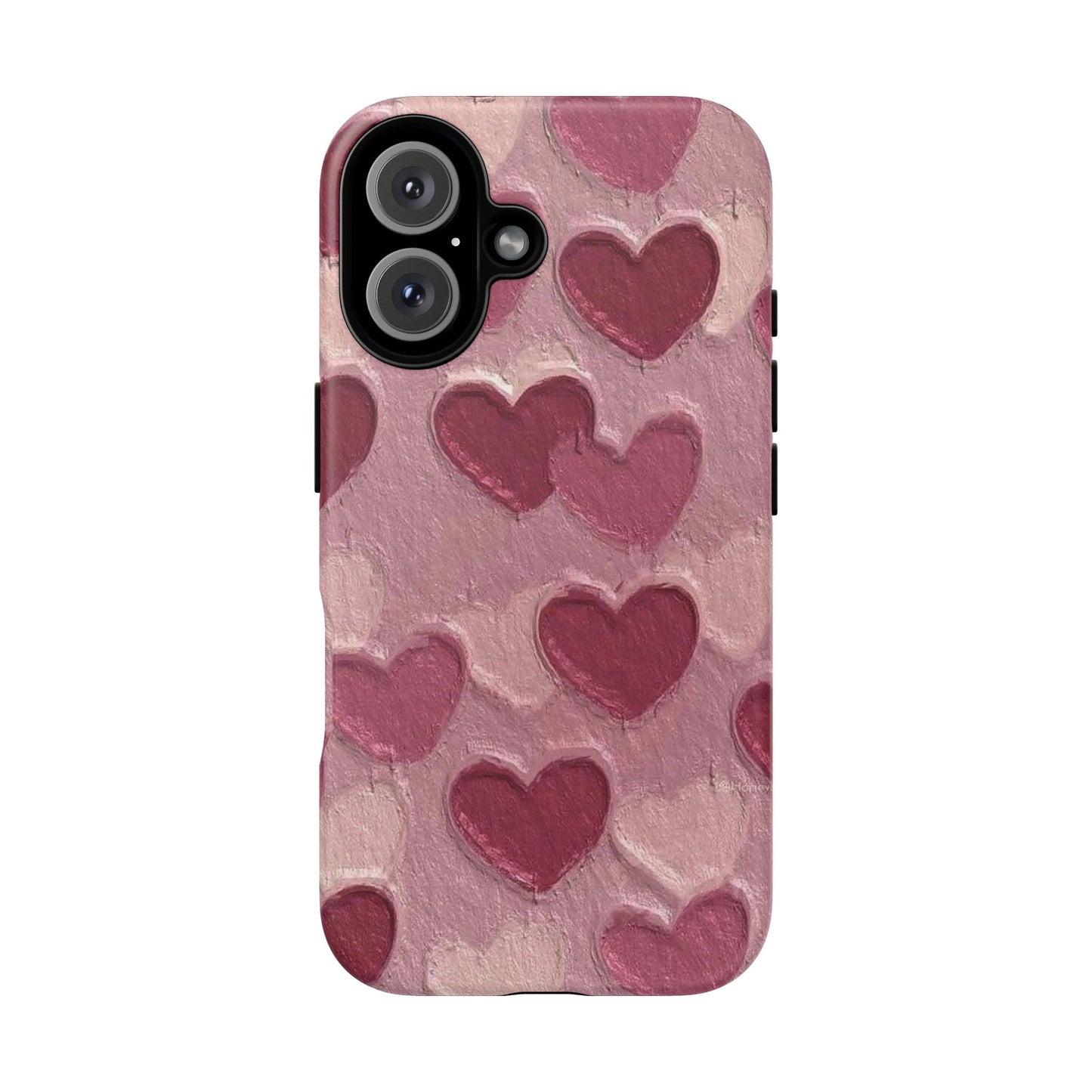 Pink Heart Chalk Wall Phone Case