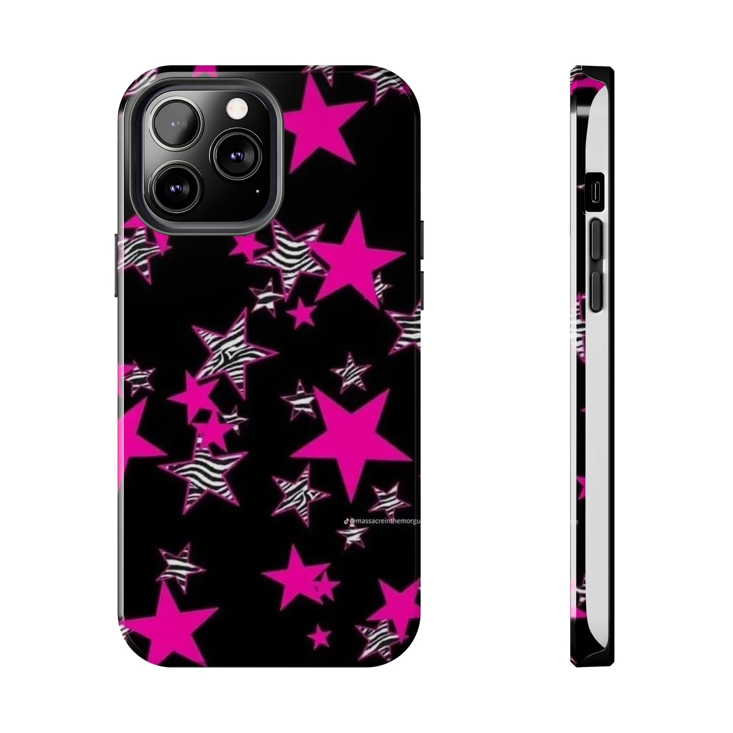 Pink & Zebra Stars iPhone Case