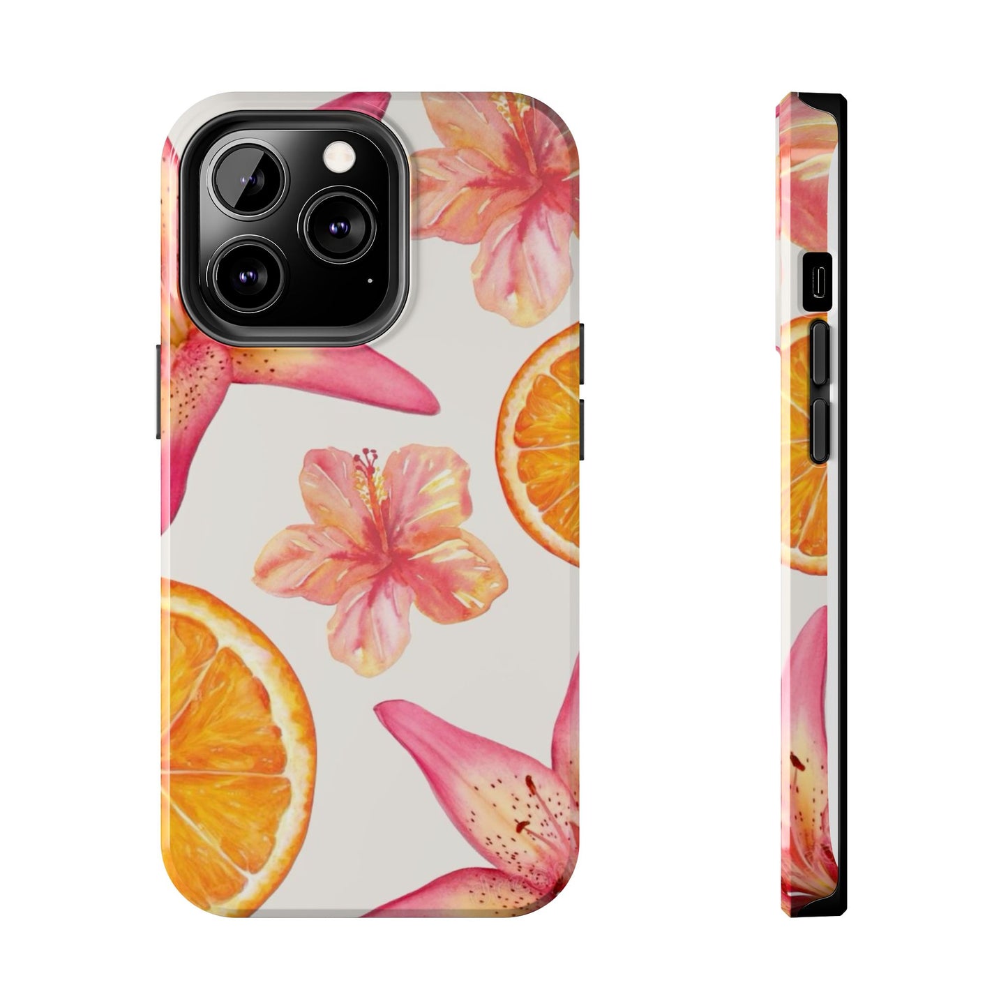 Orange Hibiscus iPhone Case