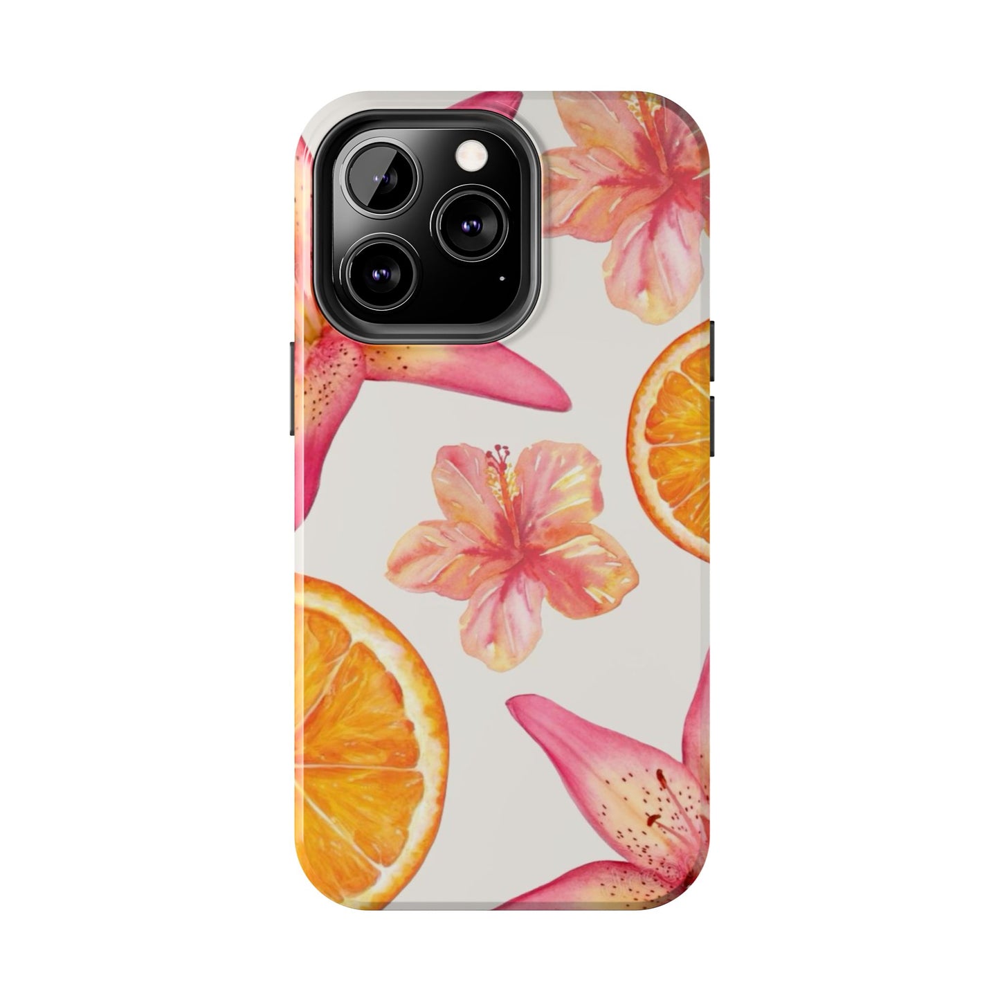 Orange Hibiscus iPhone Case