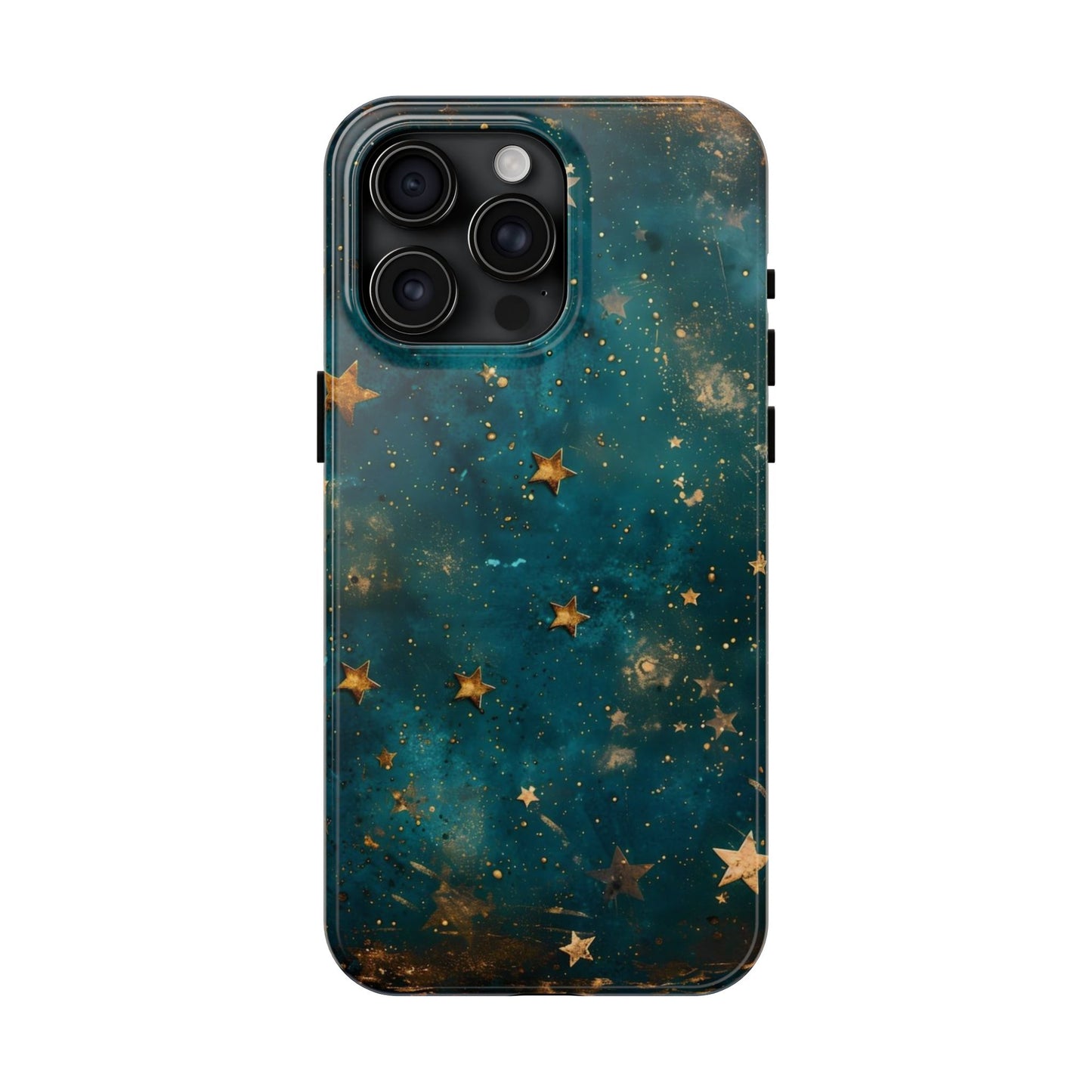 Golden Celestial Stars iPhone Case