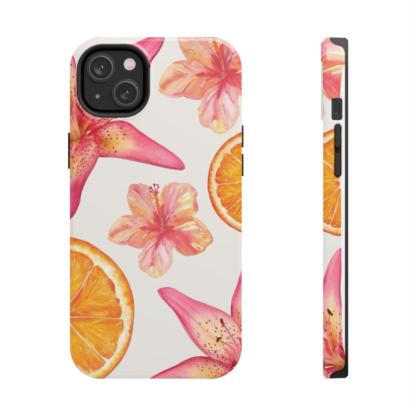 Orange Hibiscus iPhone Case