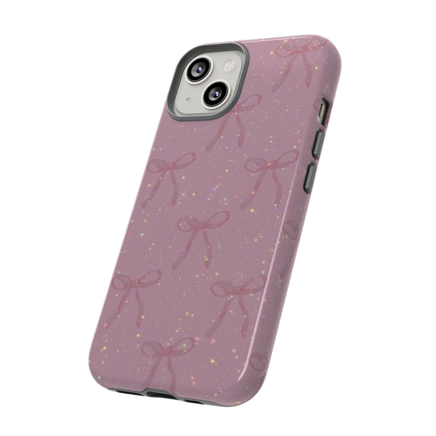 Pink Sparkly Bow Phone Case