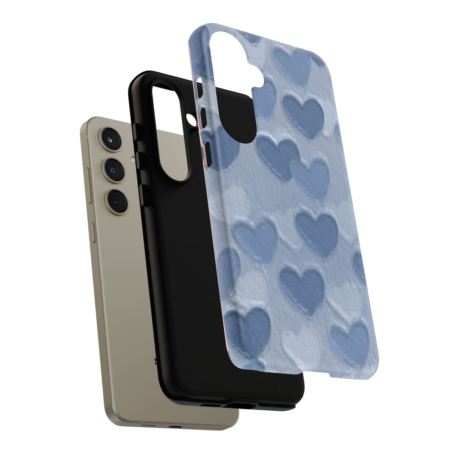 Blue Heart Chalk Wall Phone Case