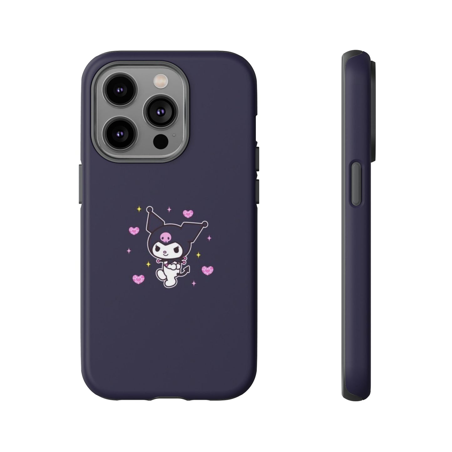 Navy Kuromi Hearts Phone Case