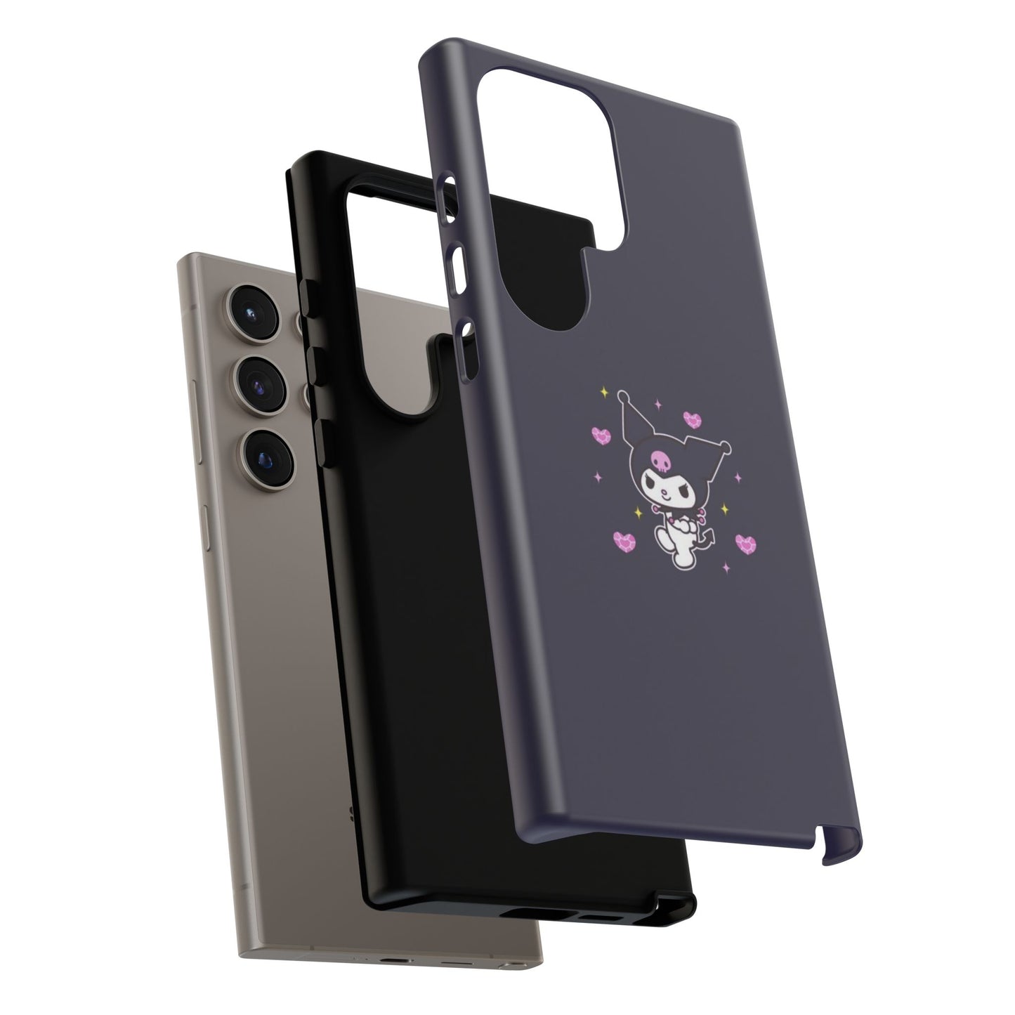 Navy Kuromi Hearts Phone Case