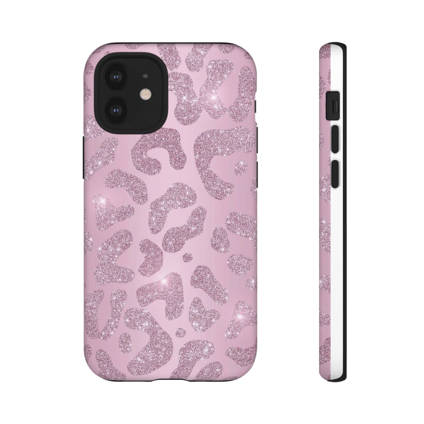 Pink Glitter Cheetah iPhone Case