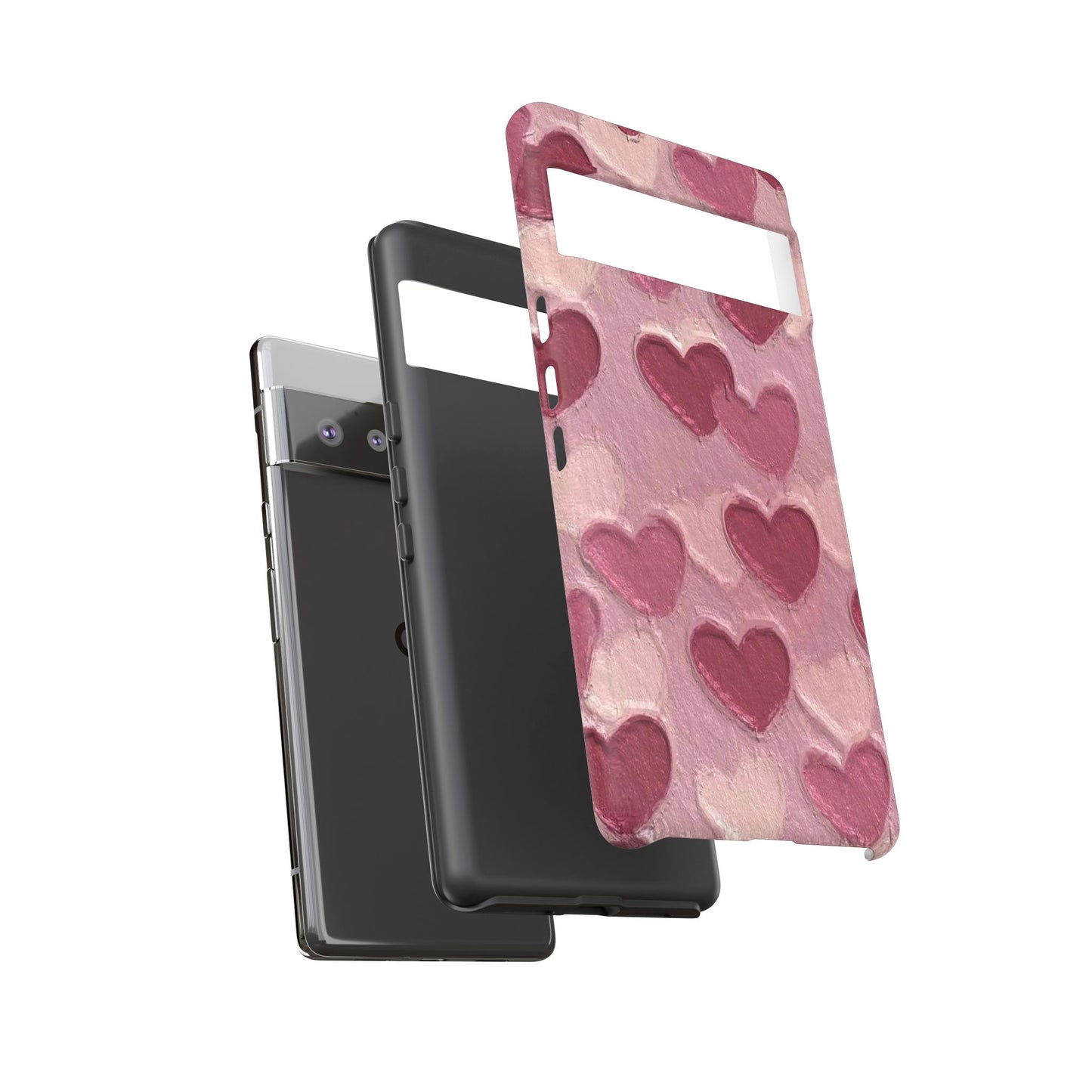 Pink Heart Chalk Wall Phone Case