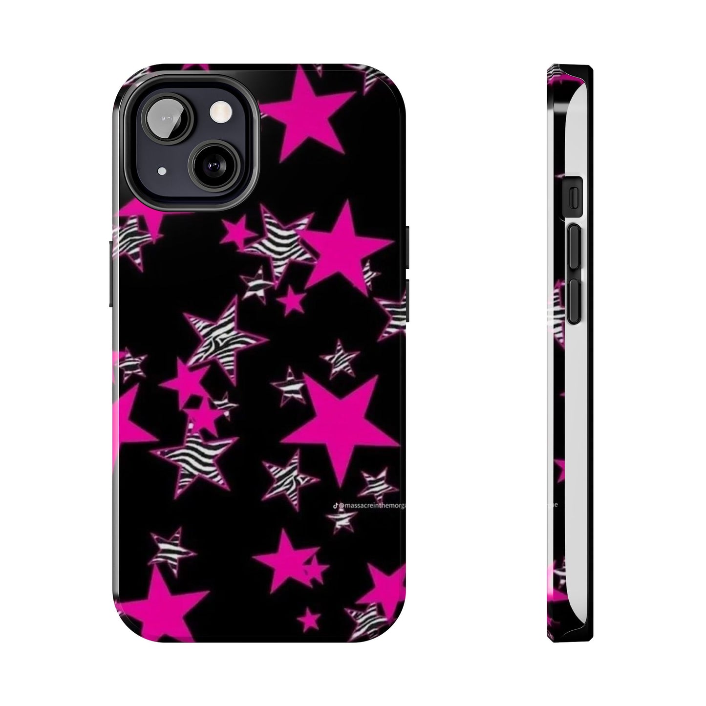 Pink & Zebra Stars iPhone Case