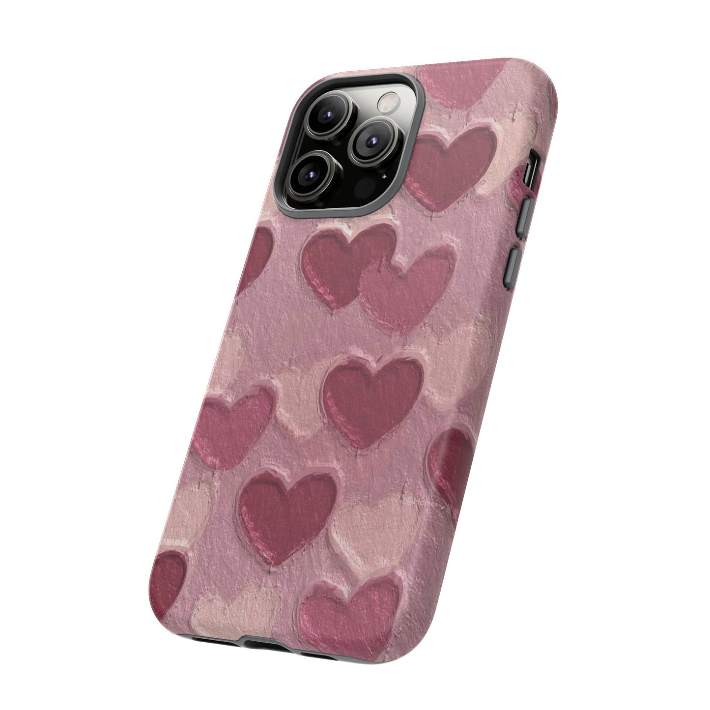 Pink Heart Chalk Wall Phone Case