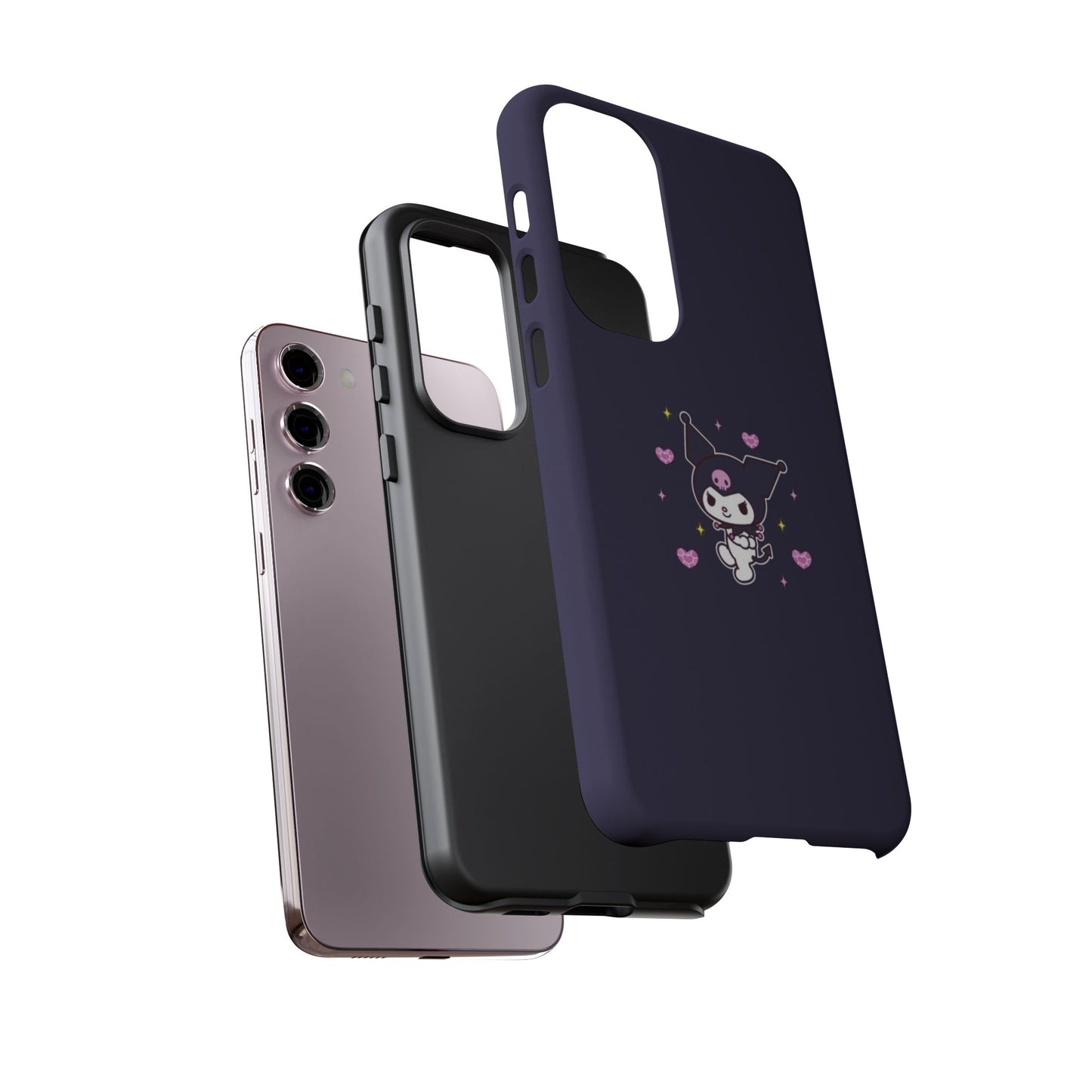 Navy Kuromi Hearts Phone Case