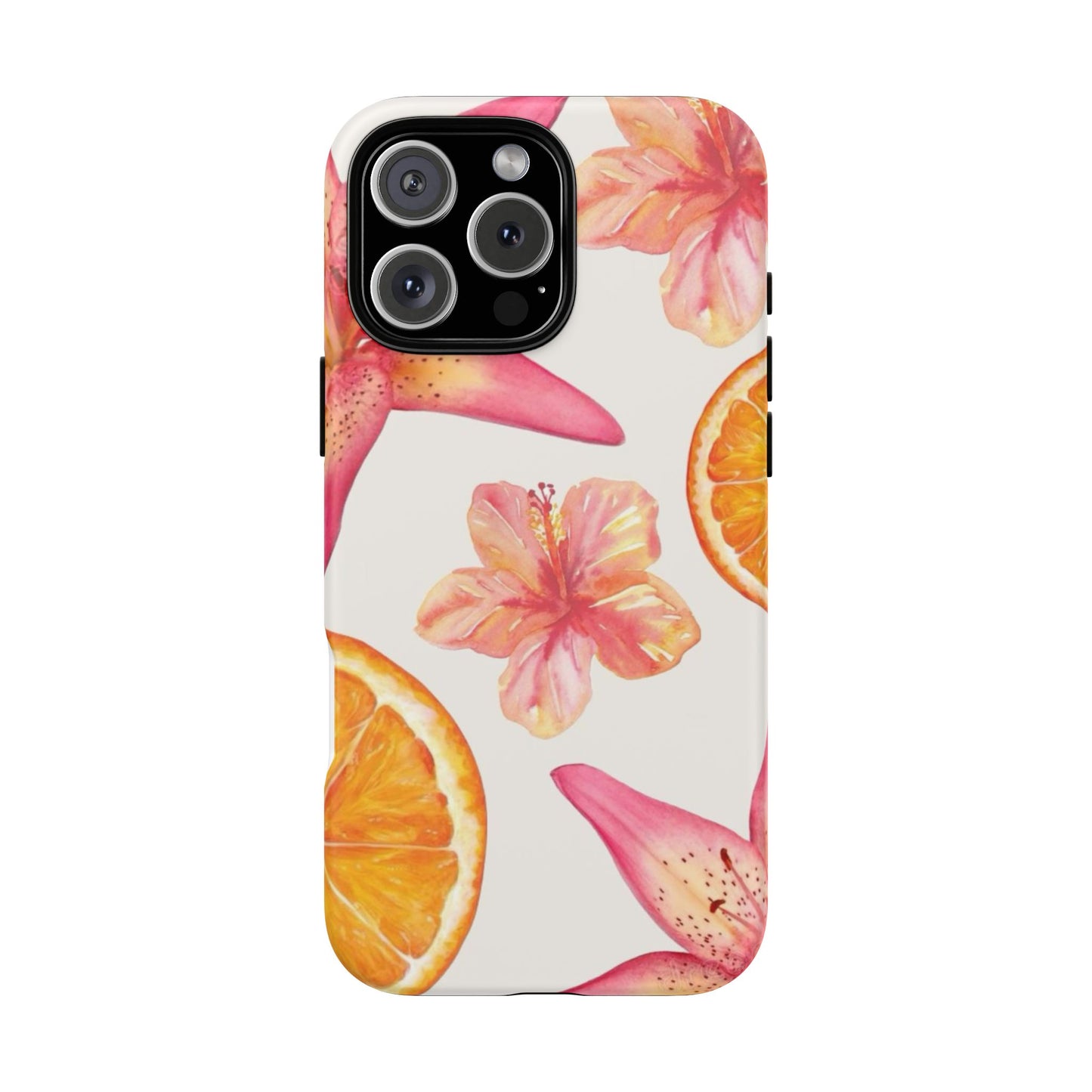 Orange Hibiscus iPhone Case