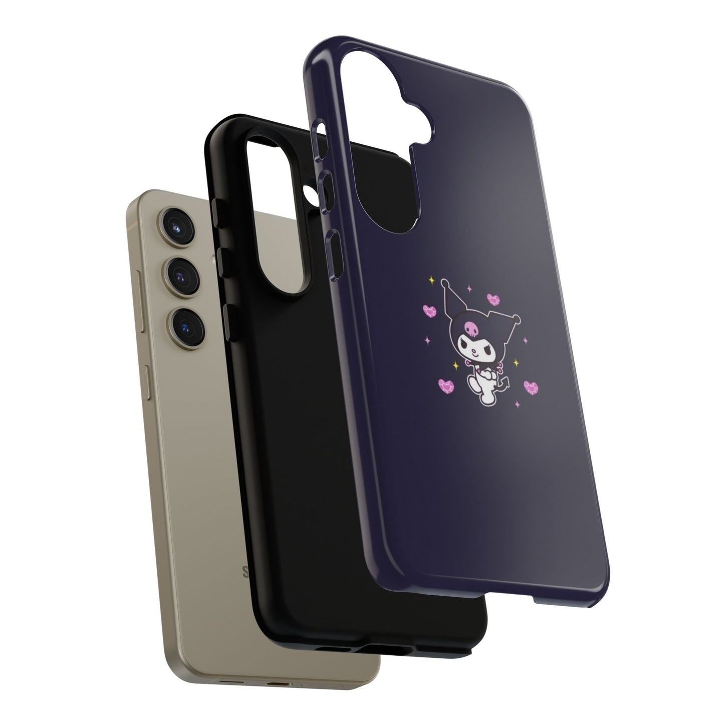 Navy Kuromi Hearts Phone Case