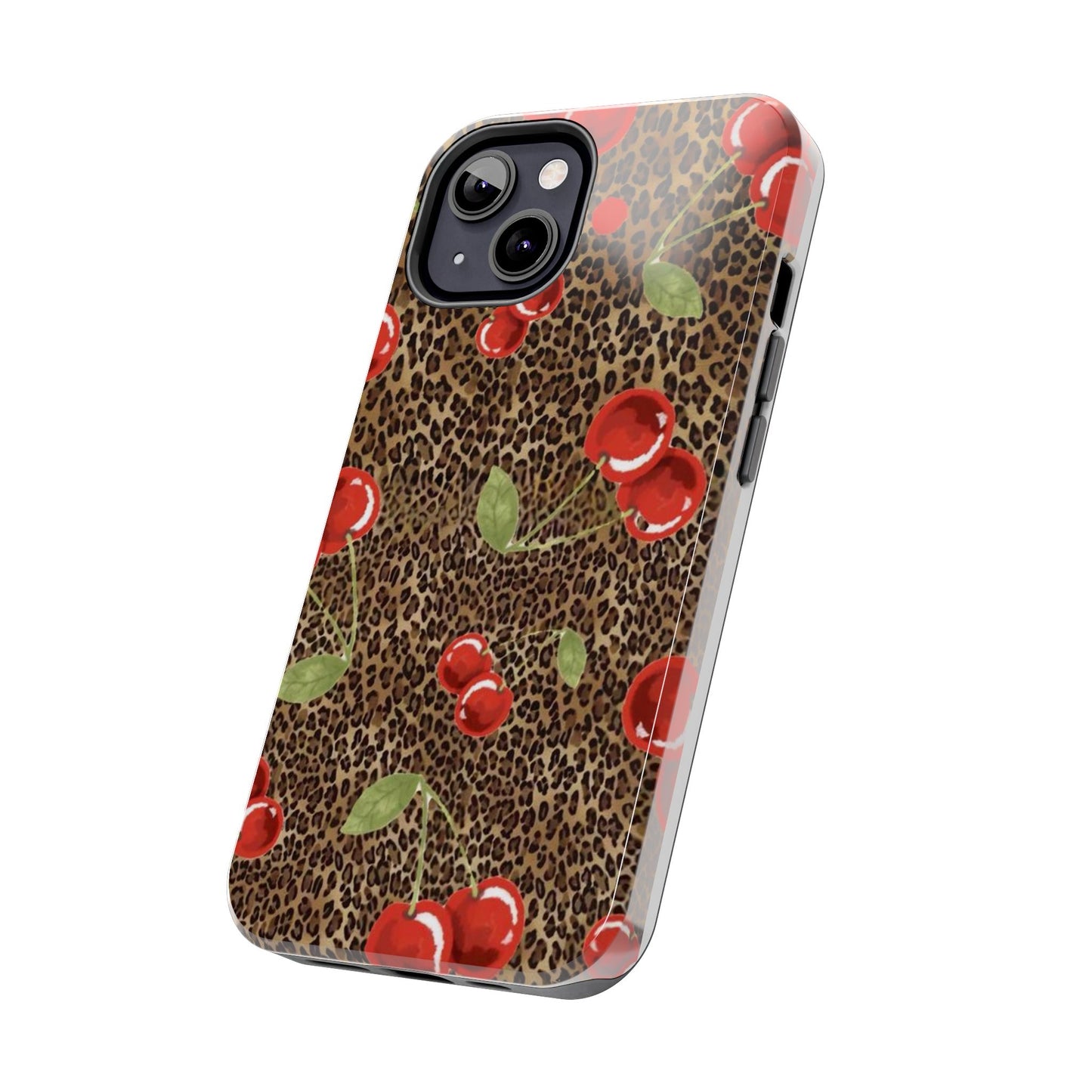 Leopard Cherries iPhone Case