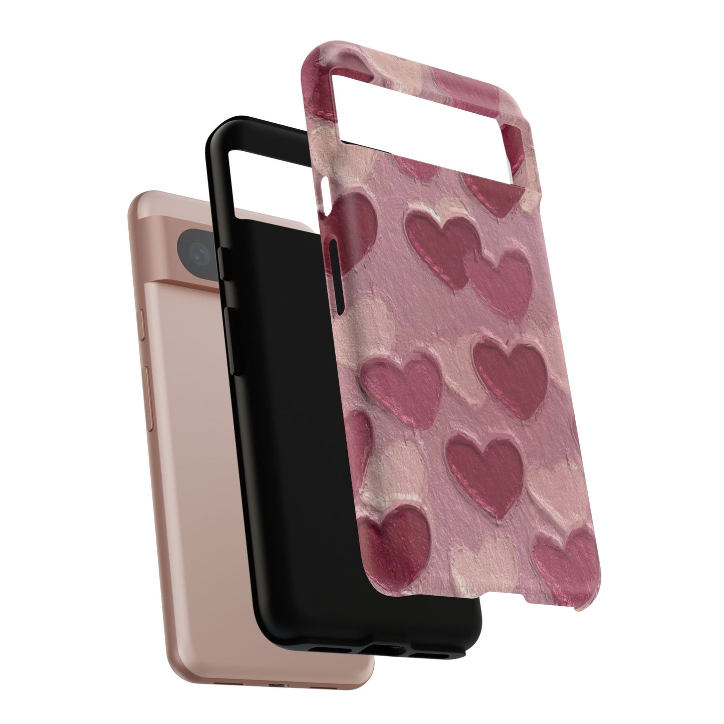 Pink Heart Chalk Wall Phone Case