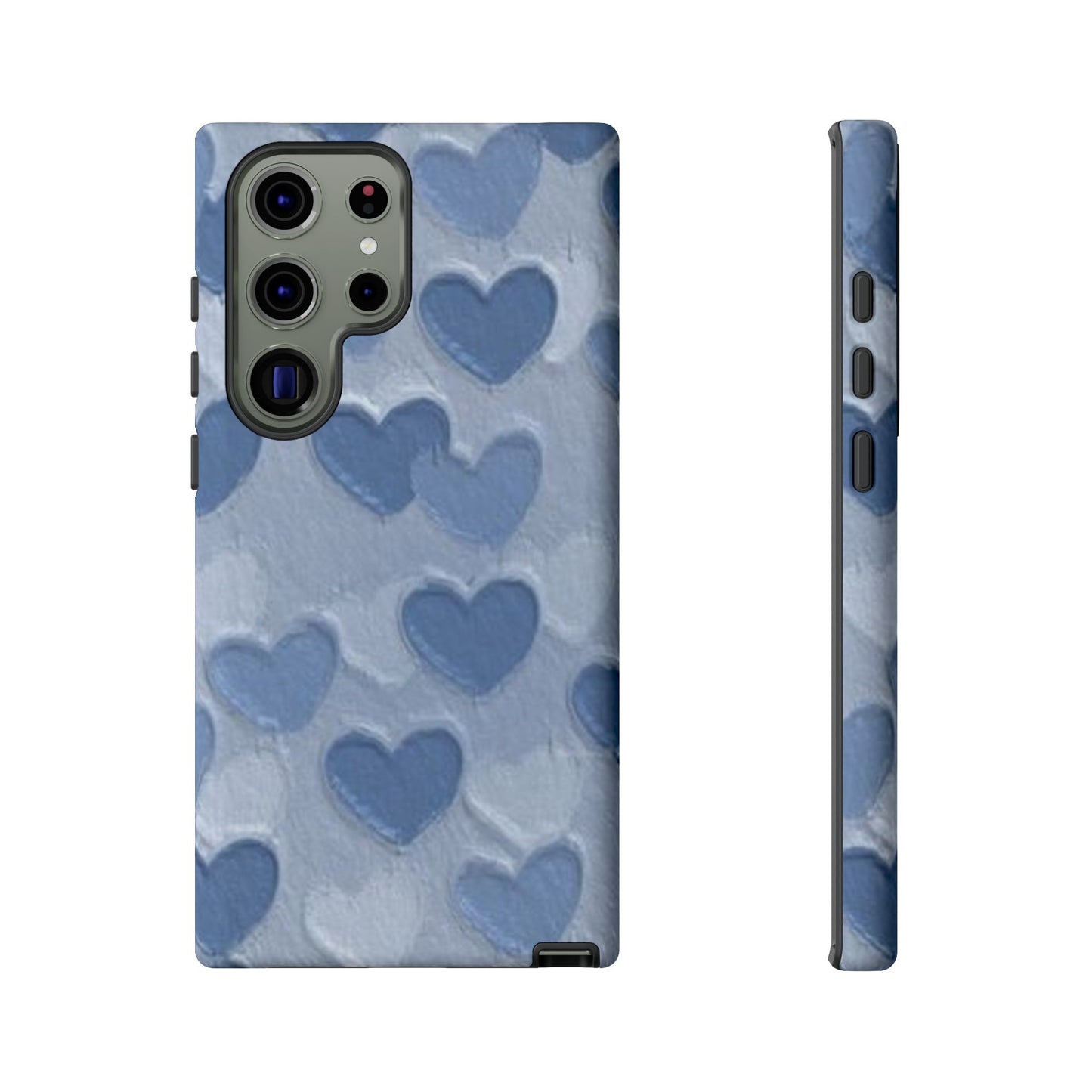 Blue Heart Chalk Wall Phone Case